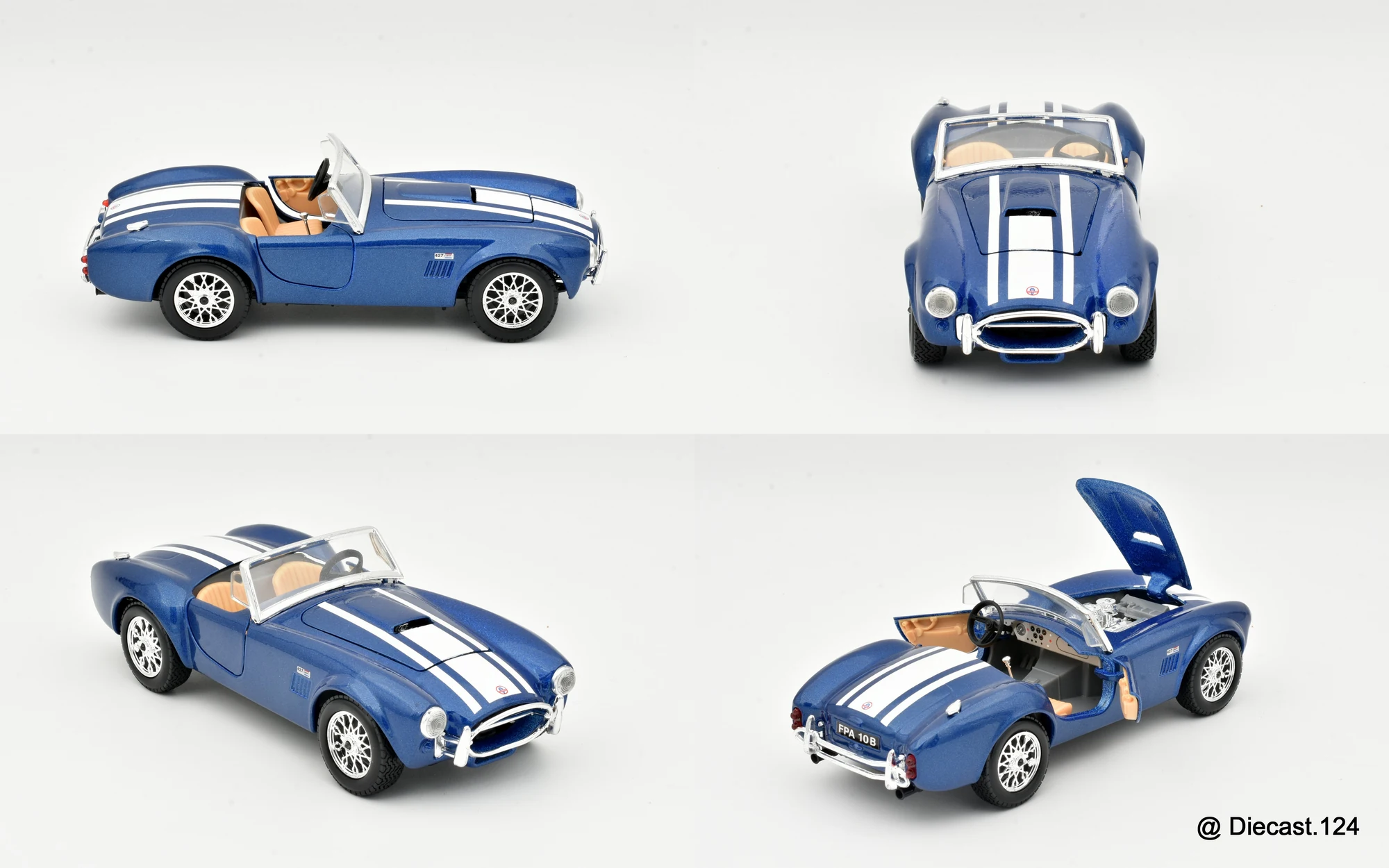 Four views of AC Shelby Cobra MkIII
