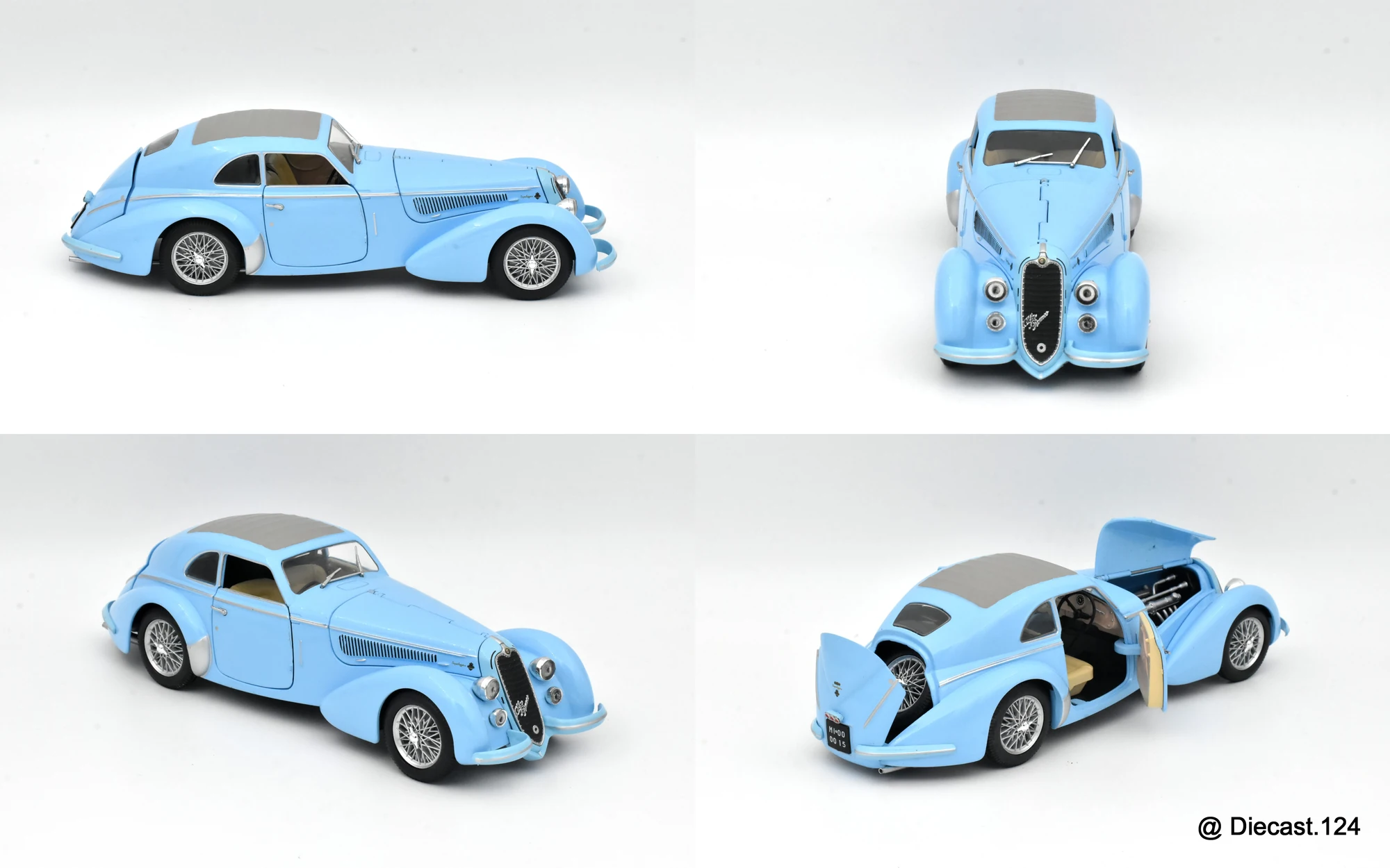 Four views of Alfa Romeo 8C 2900B Lungo Touring