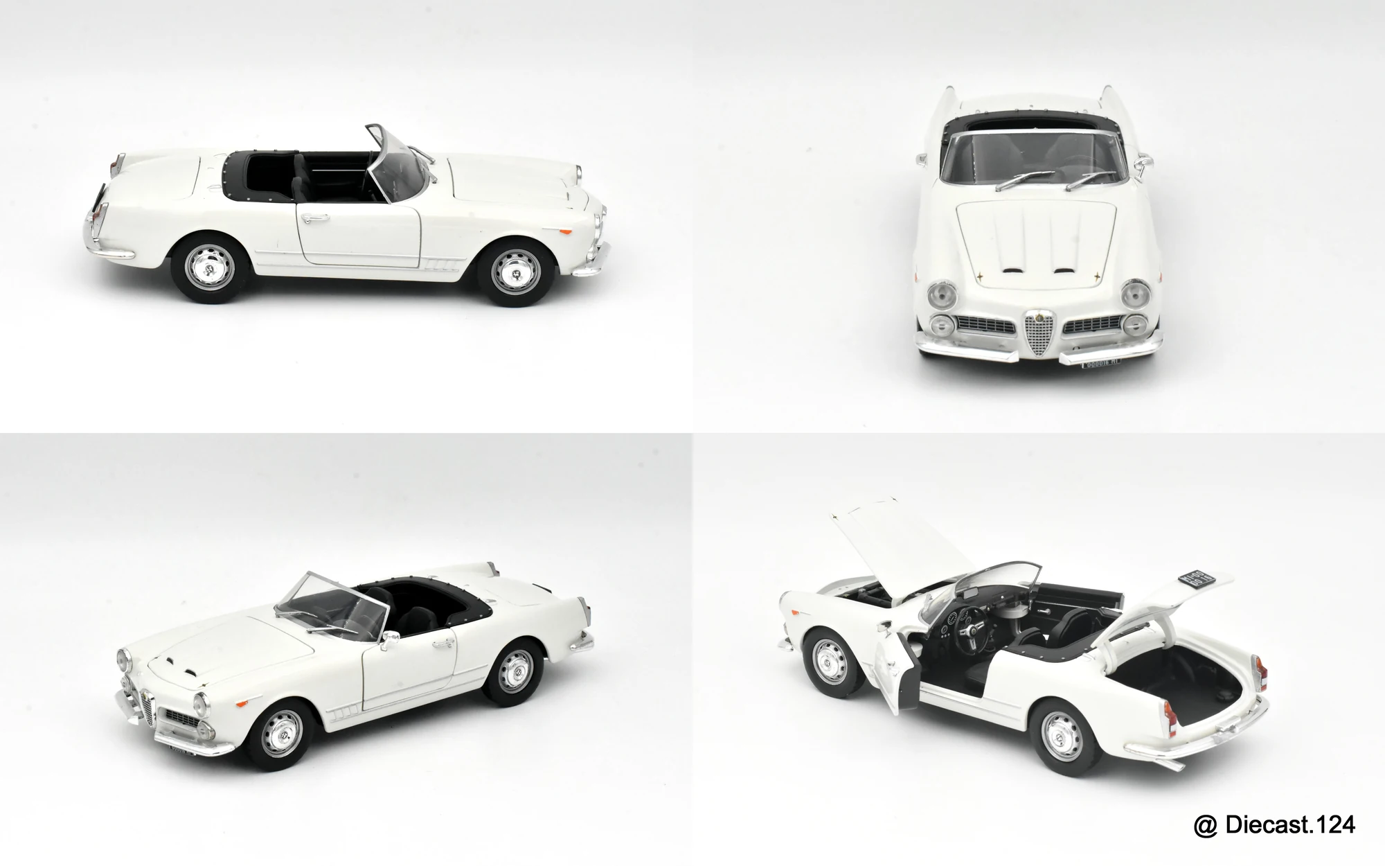 Four views of Alfa Romeo 2000 Spider