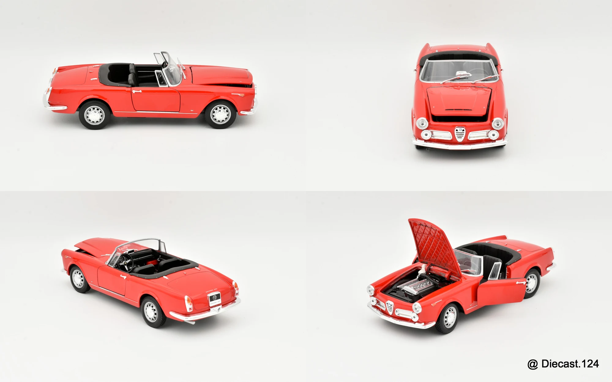 Four views of Alfa Romeo 2600 Spider
