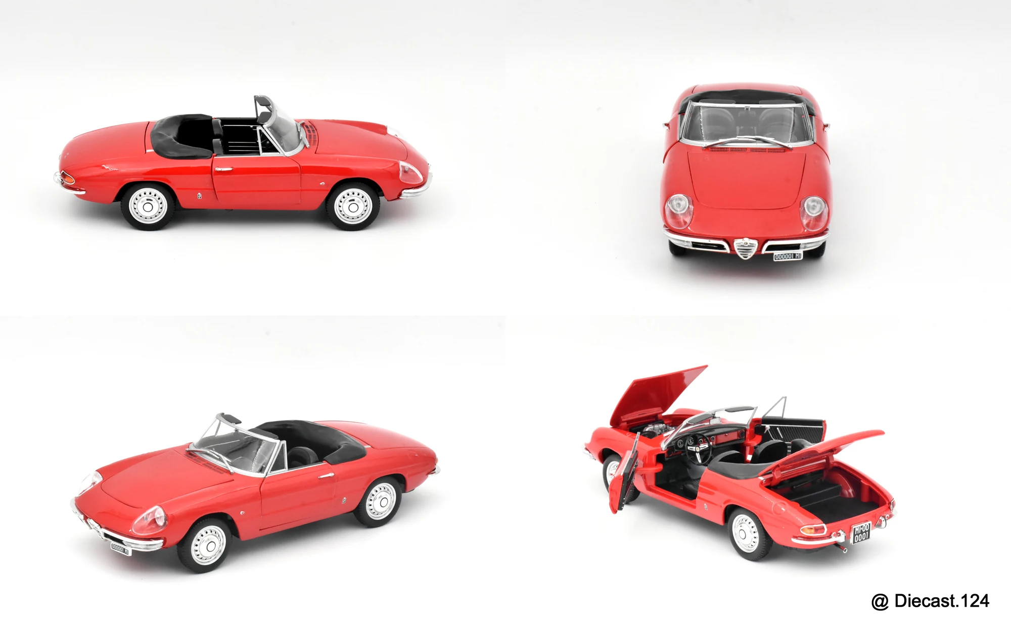 Four views of Alfa Romeo Spider 1600 "Duetto" (Series 1)