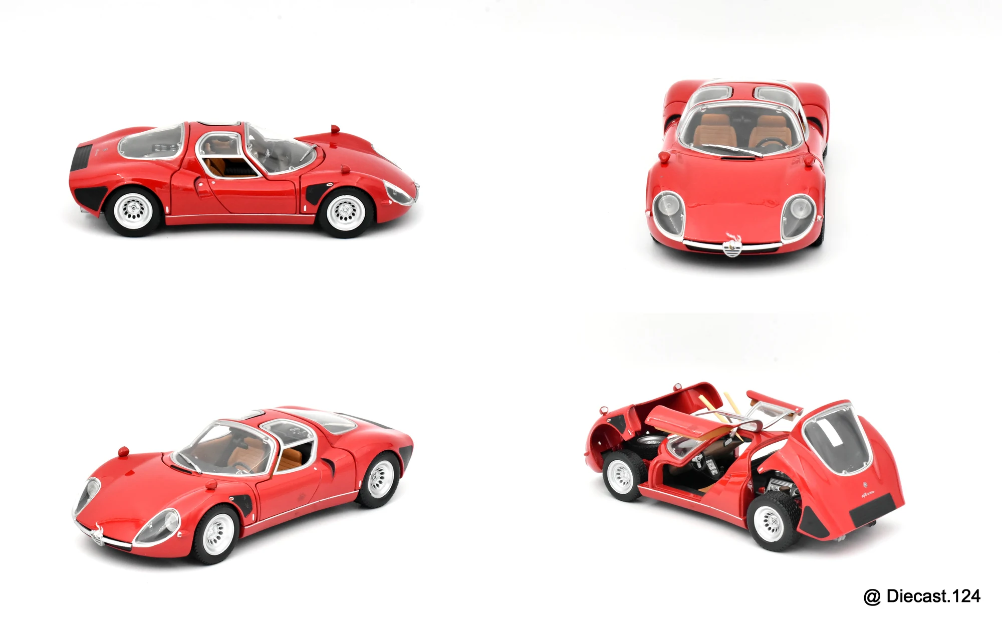 Four views of Alfa Romeo 33 Stradale