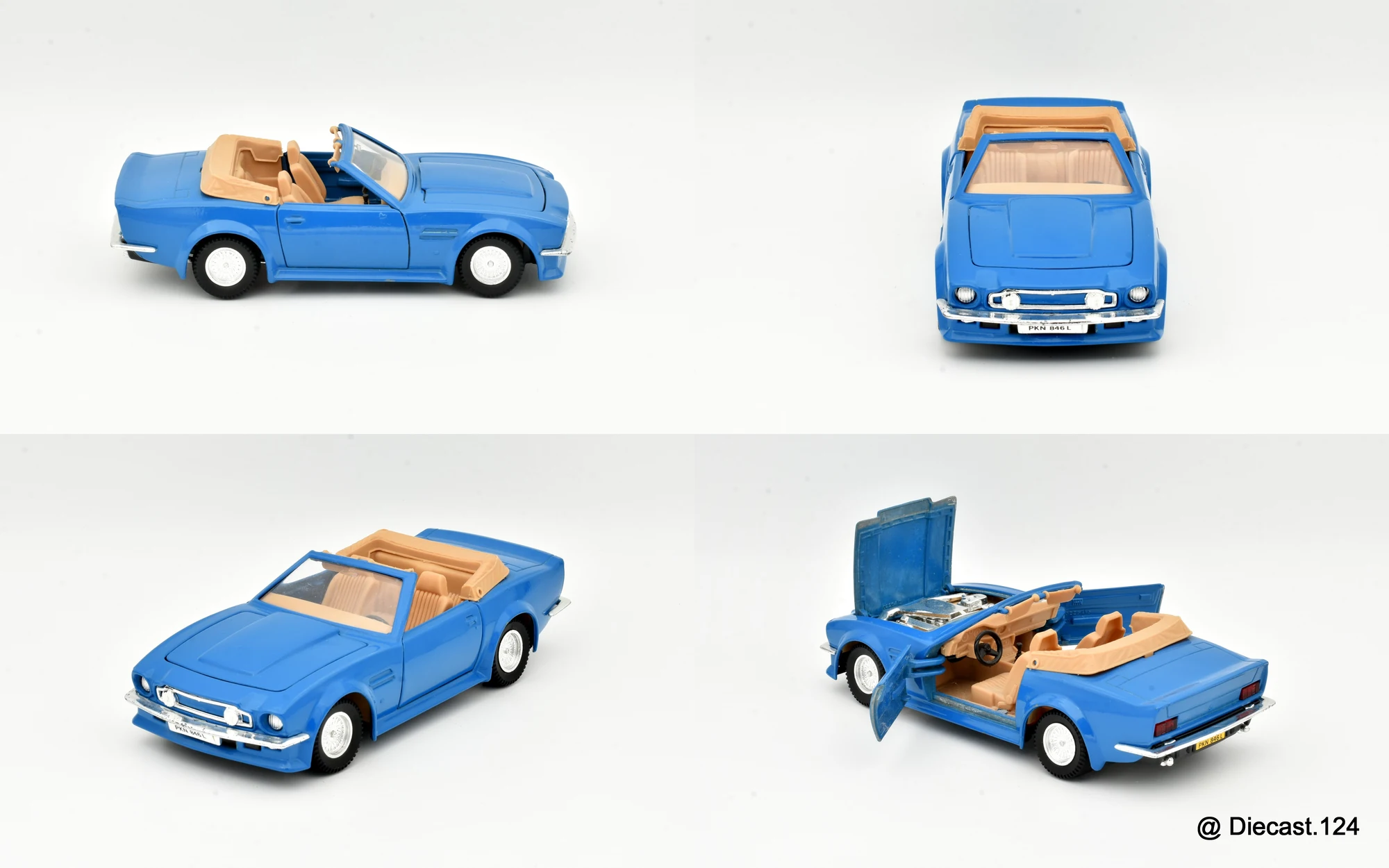 Four views of Aston Martin V8 Vantage (open)