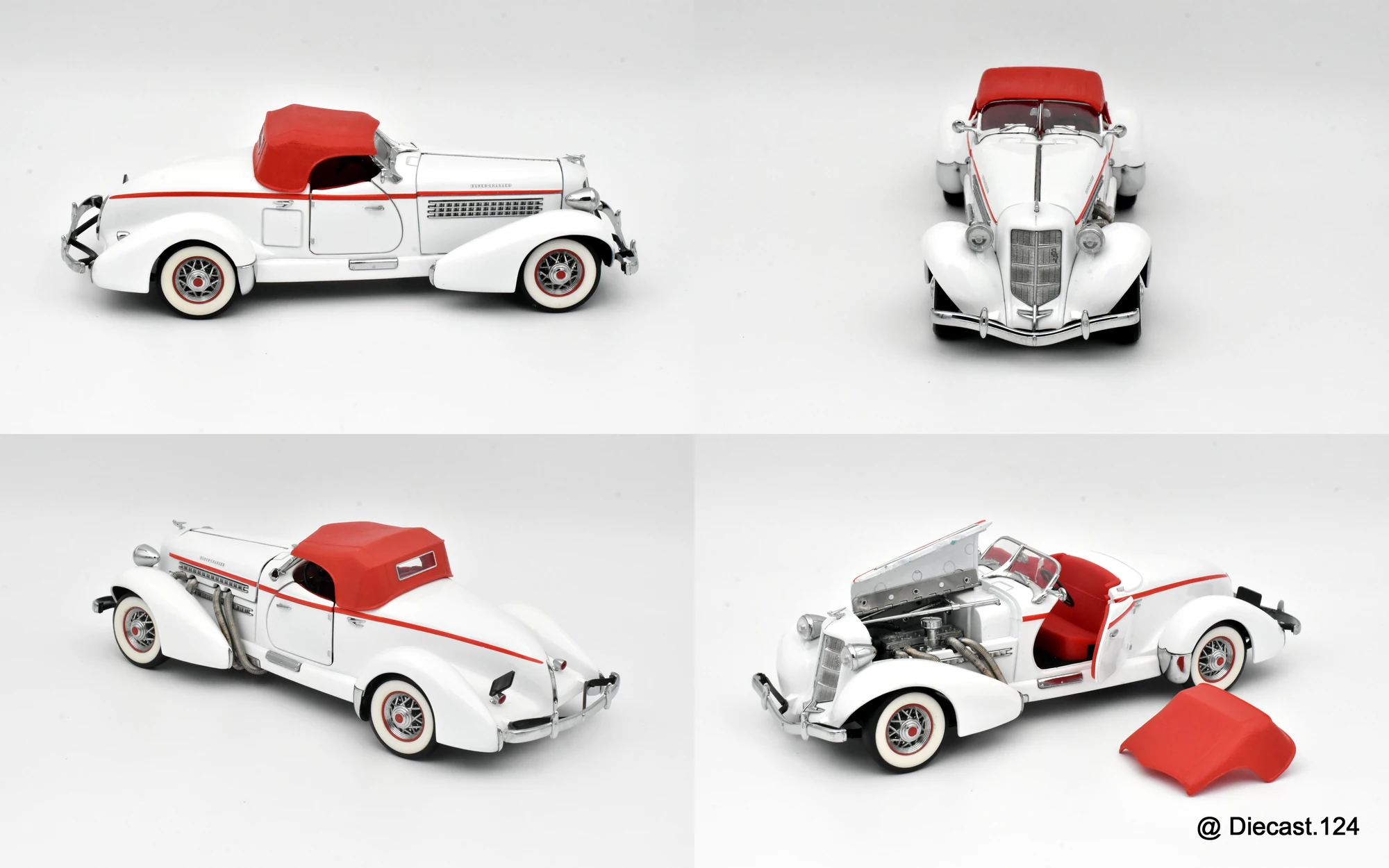 Four views of Auburn 851 Speedster