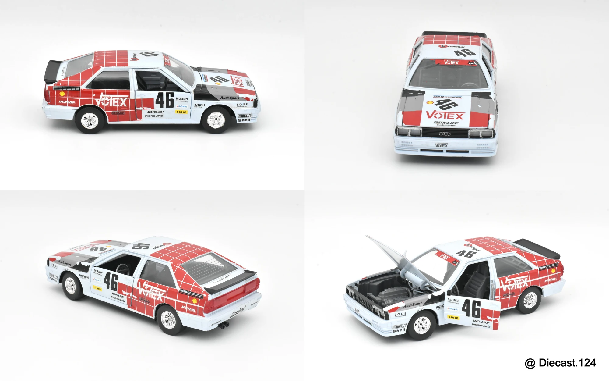 Four views of Audi Quattro GT Sport