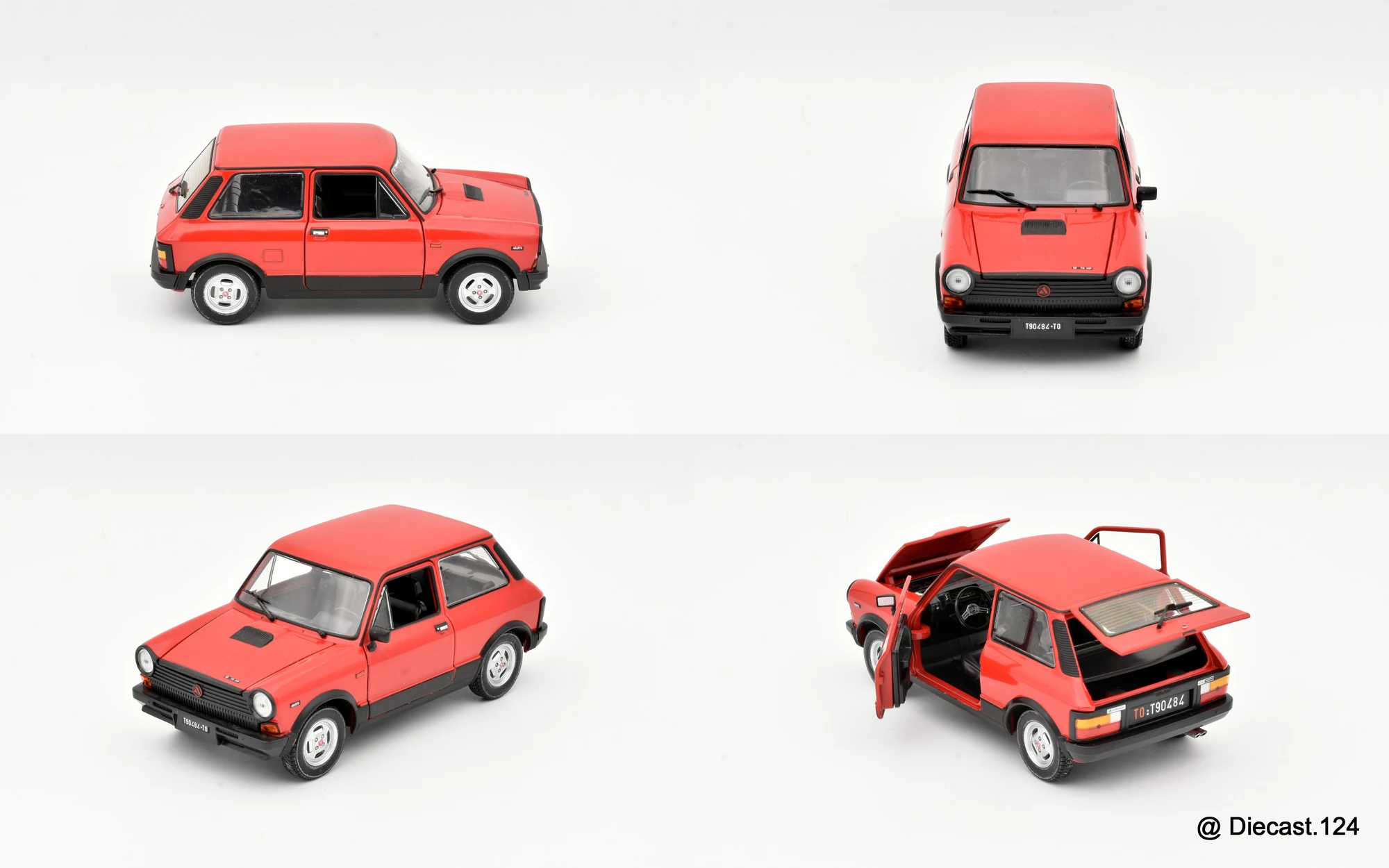 Four views of Autobianchi Lancia A112