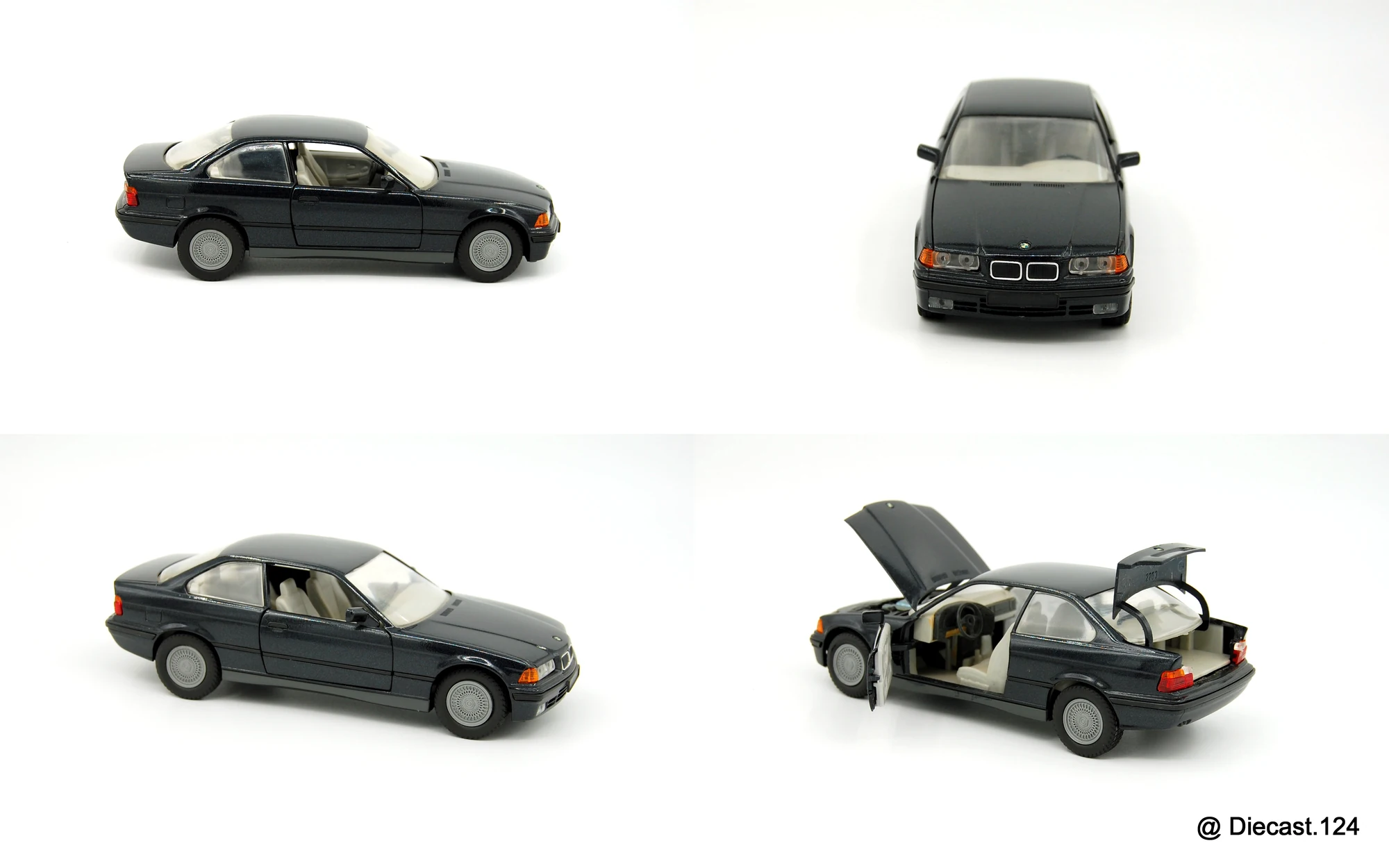 Four views of BMW 325i (E36) Coupe