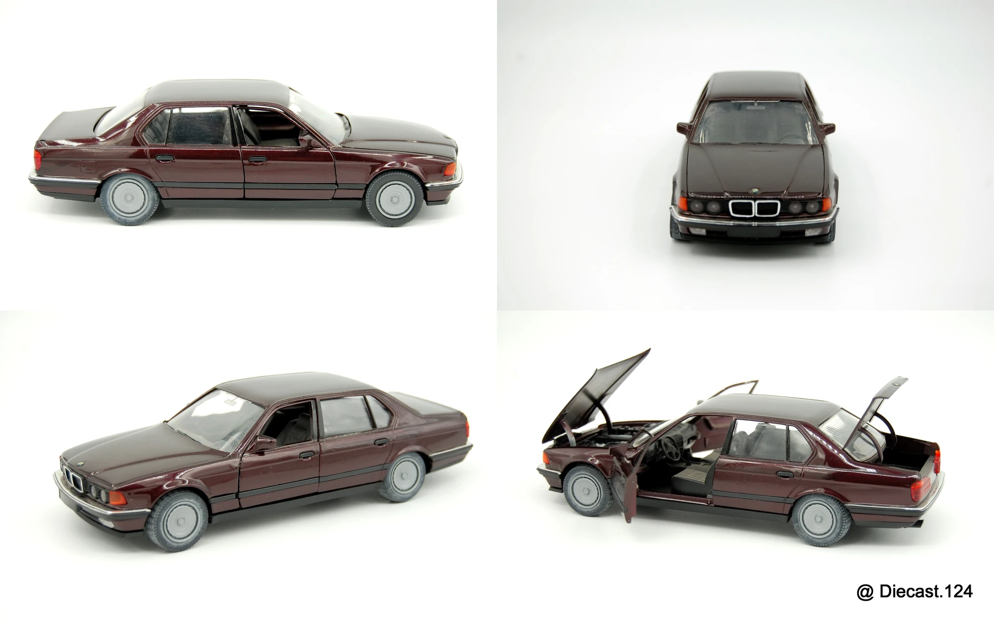 Four views of BMW 750i (E32)