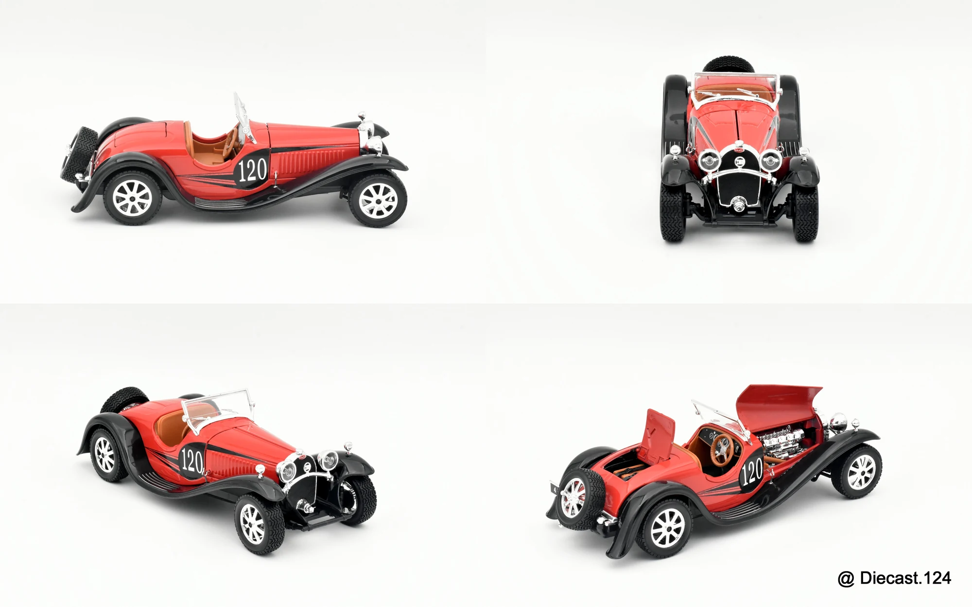 Four views of Bugatti Type 55