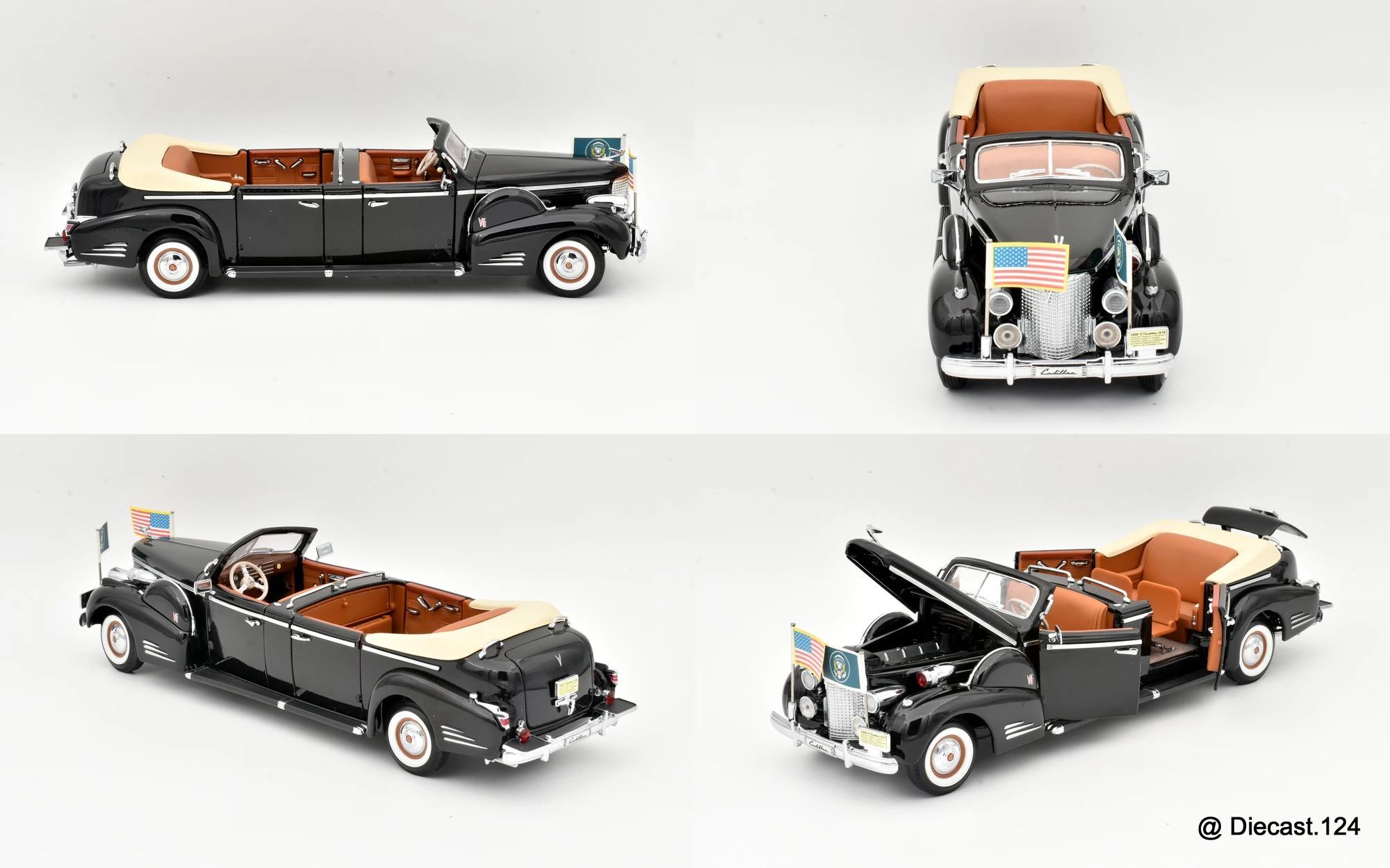 Four views of Cadillac V-16 Presidental Limo