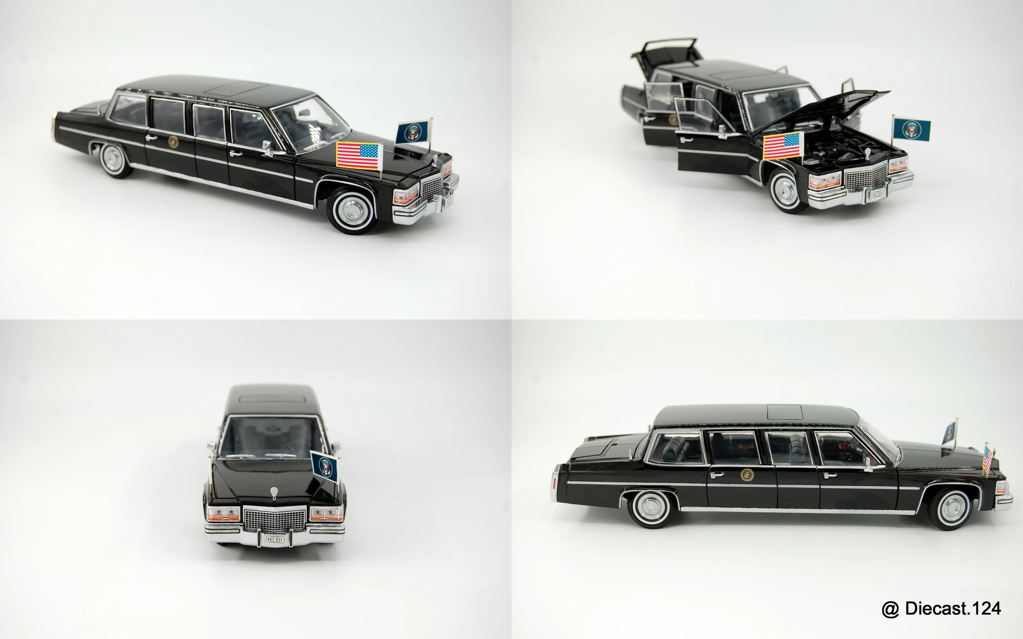 Four views of Cadillac Presidental Limusine