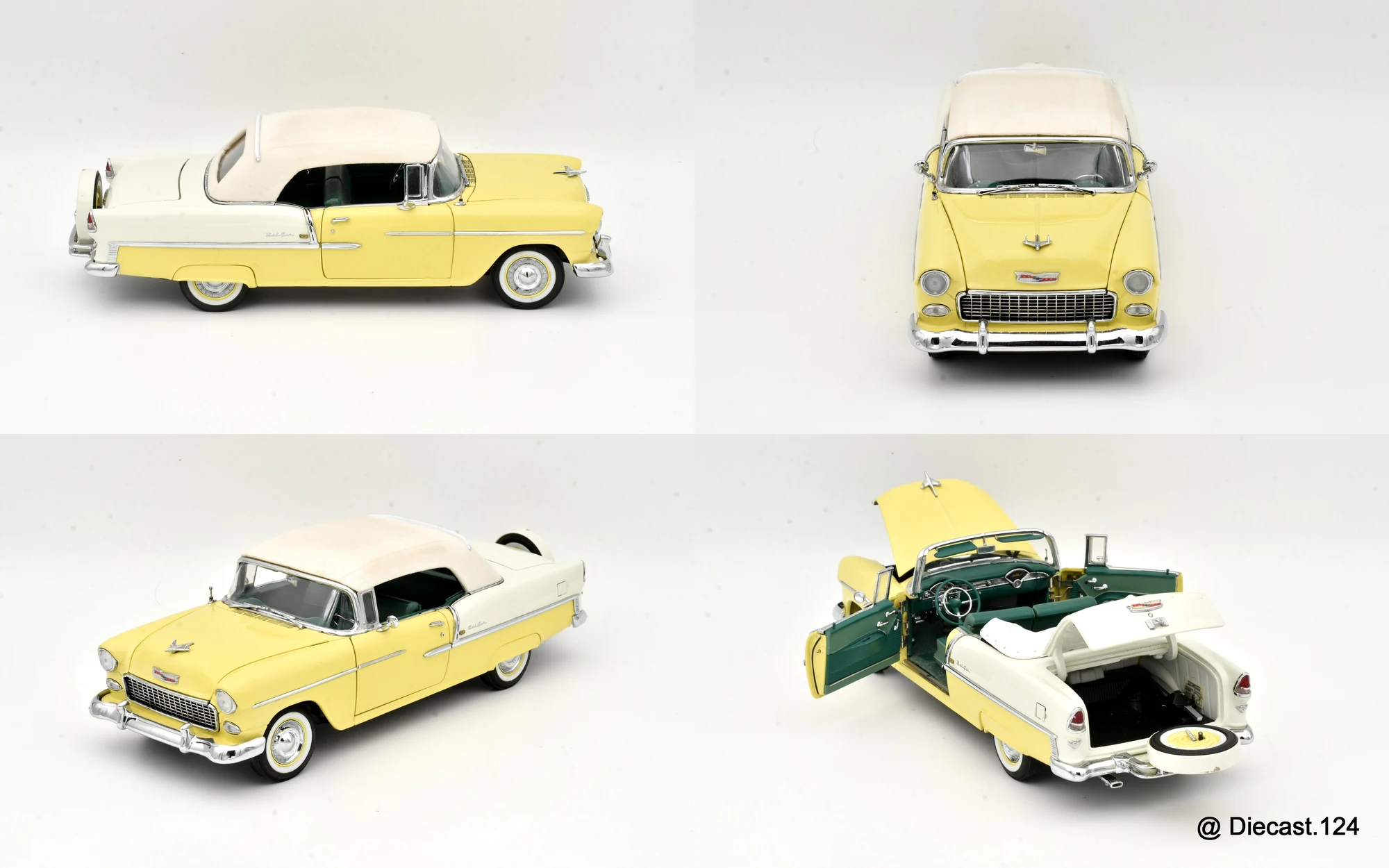 Four views of Chevrolet Bel Air Convertible