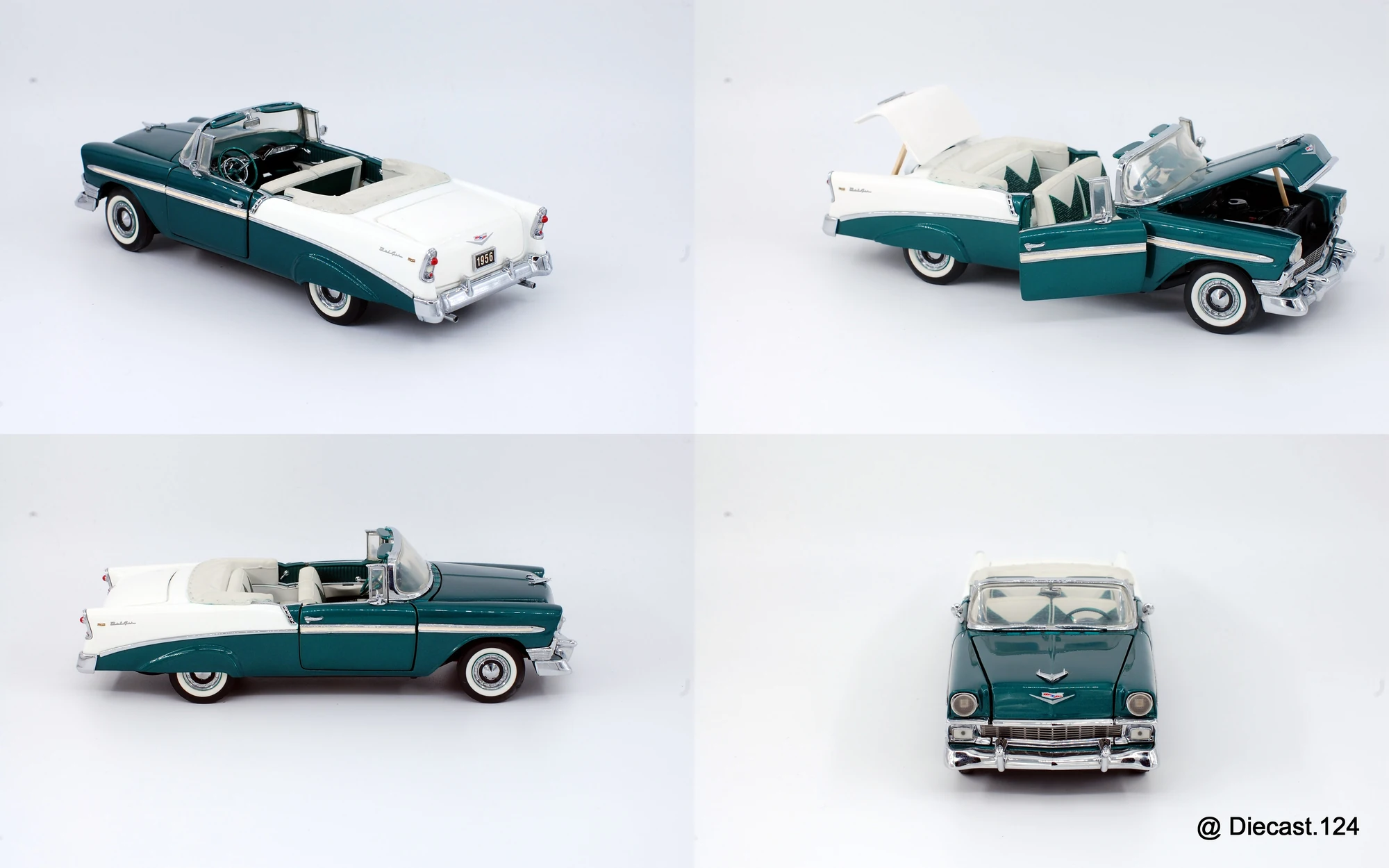 Four views of Chevrolet Bel Air Convertible