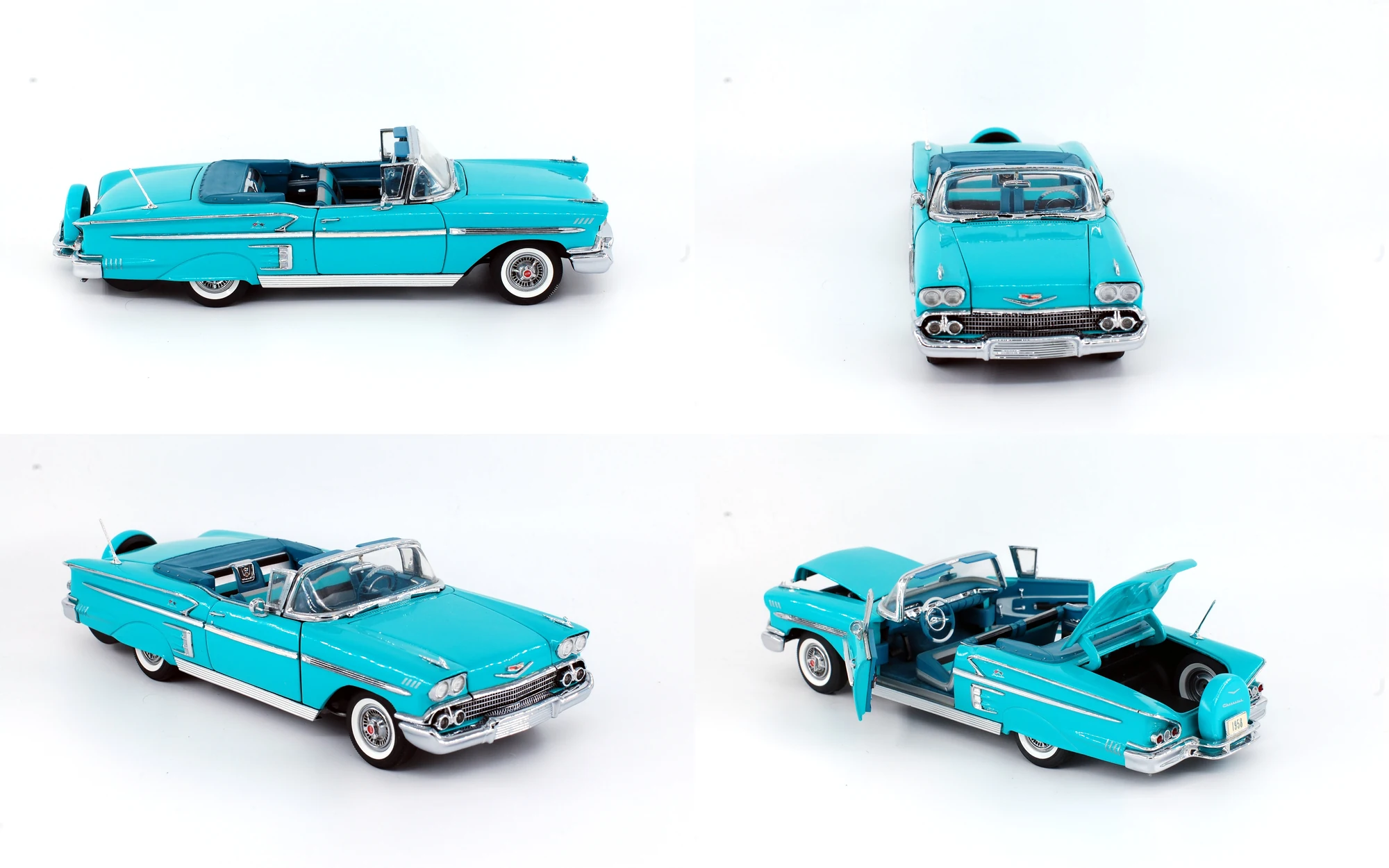 Four views of Chevrolet Bel Air Impala Convertible