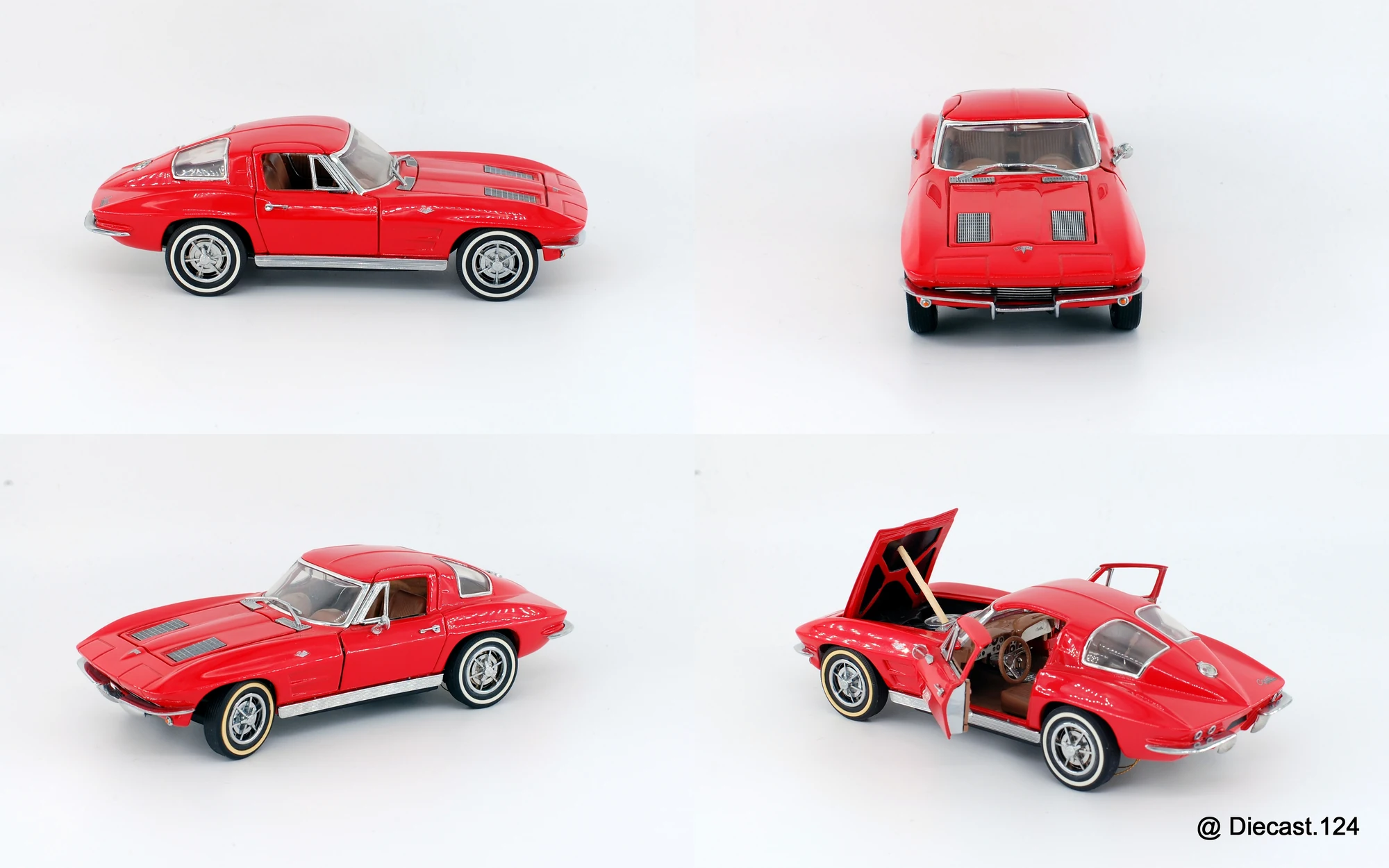 Four views of Chevrolet Corvette Stingray Sport Coupe (2nd Gen C2)