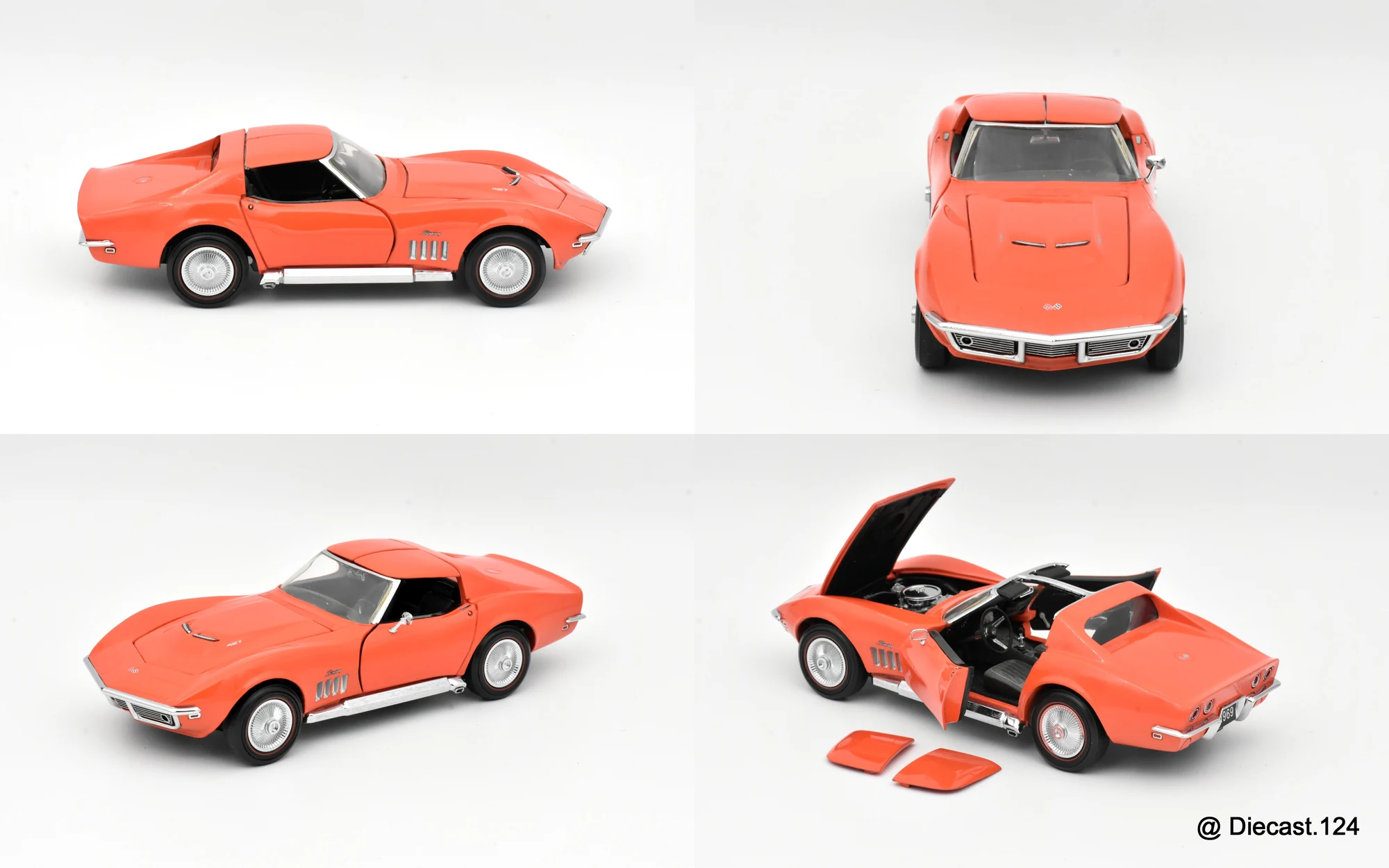 Four views of Chevrolet Corvette