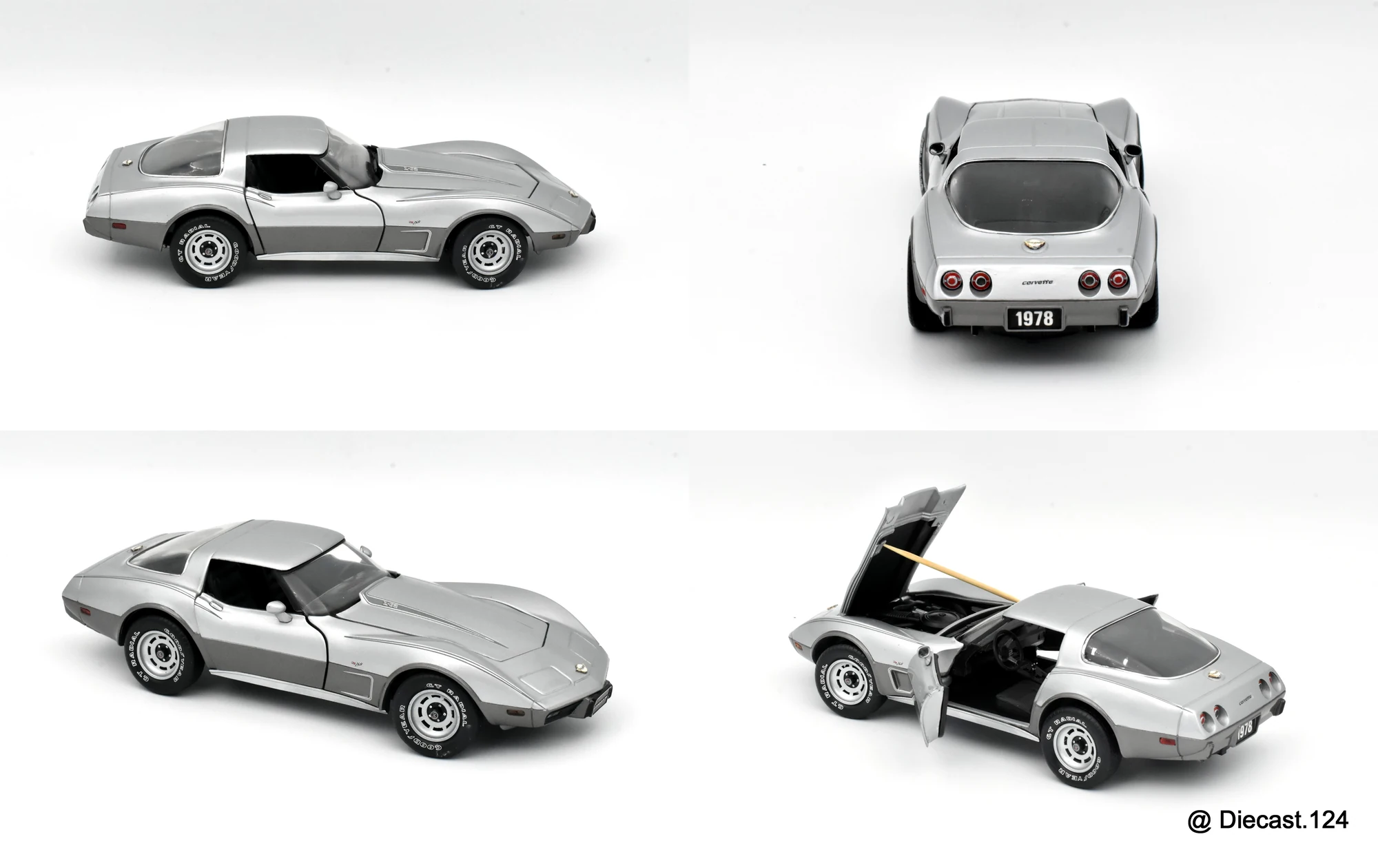 Four views of Chevrolet Corvette 25th Anniversary