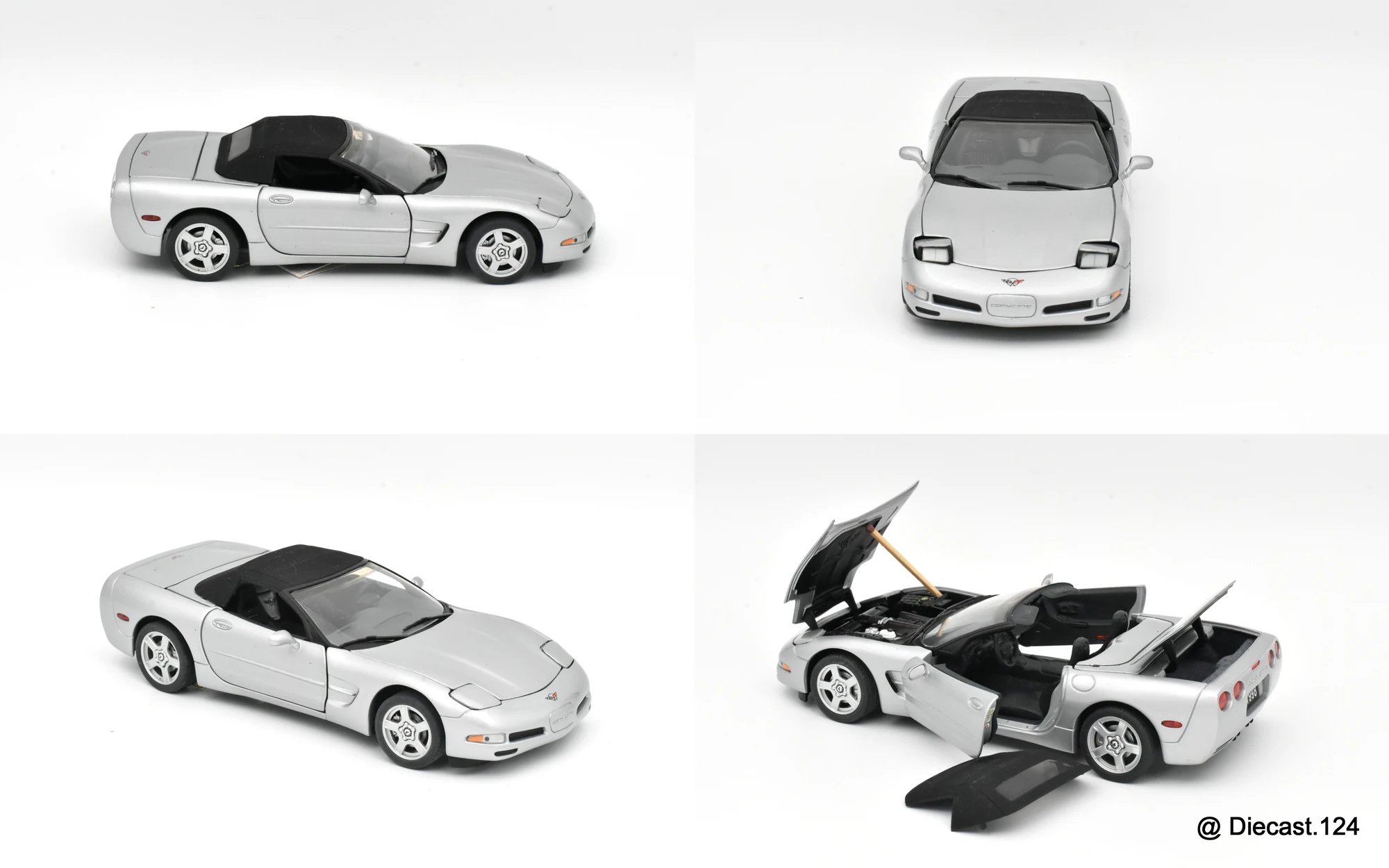 Four views of Chevrolet Corvette