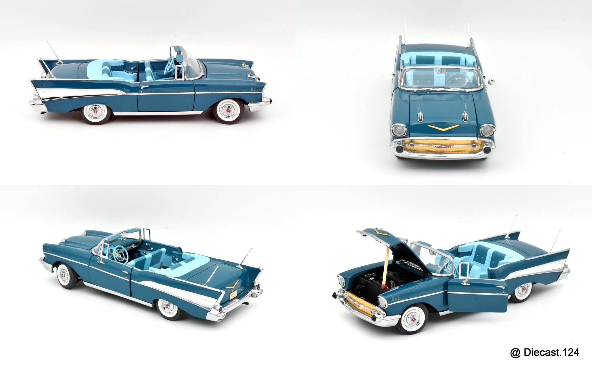 Four views of Chevrolet Bel Air Convertible
