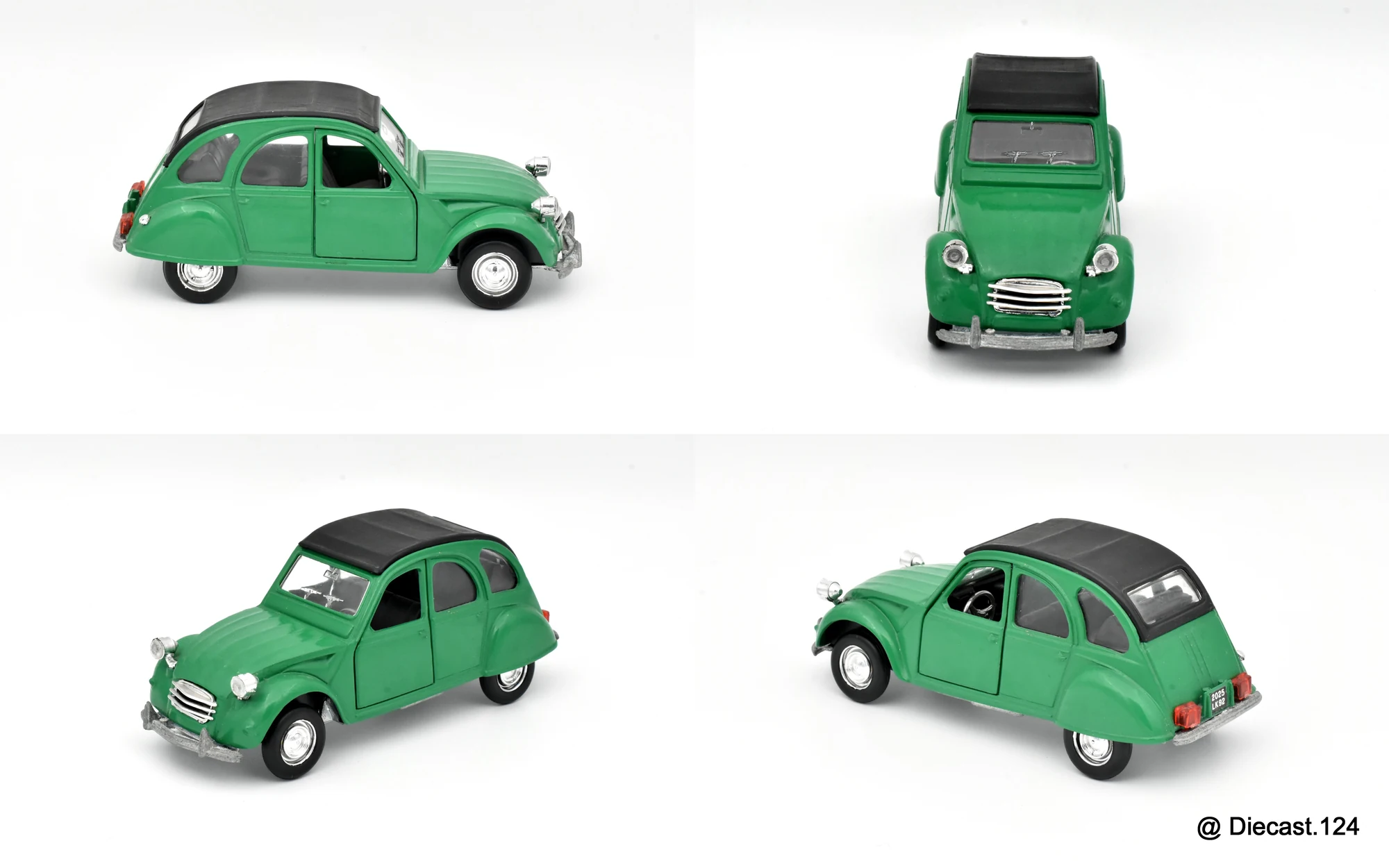 Four views of Citroen 2CV Ente