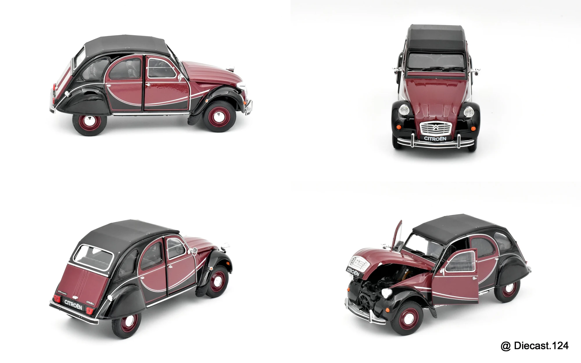 Four views of Citroen 2CV Charleston