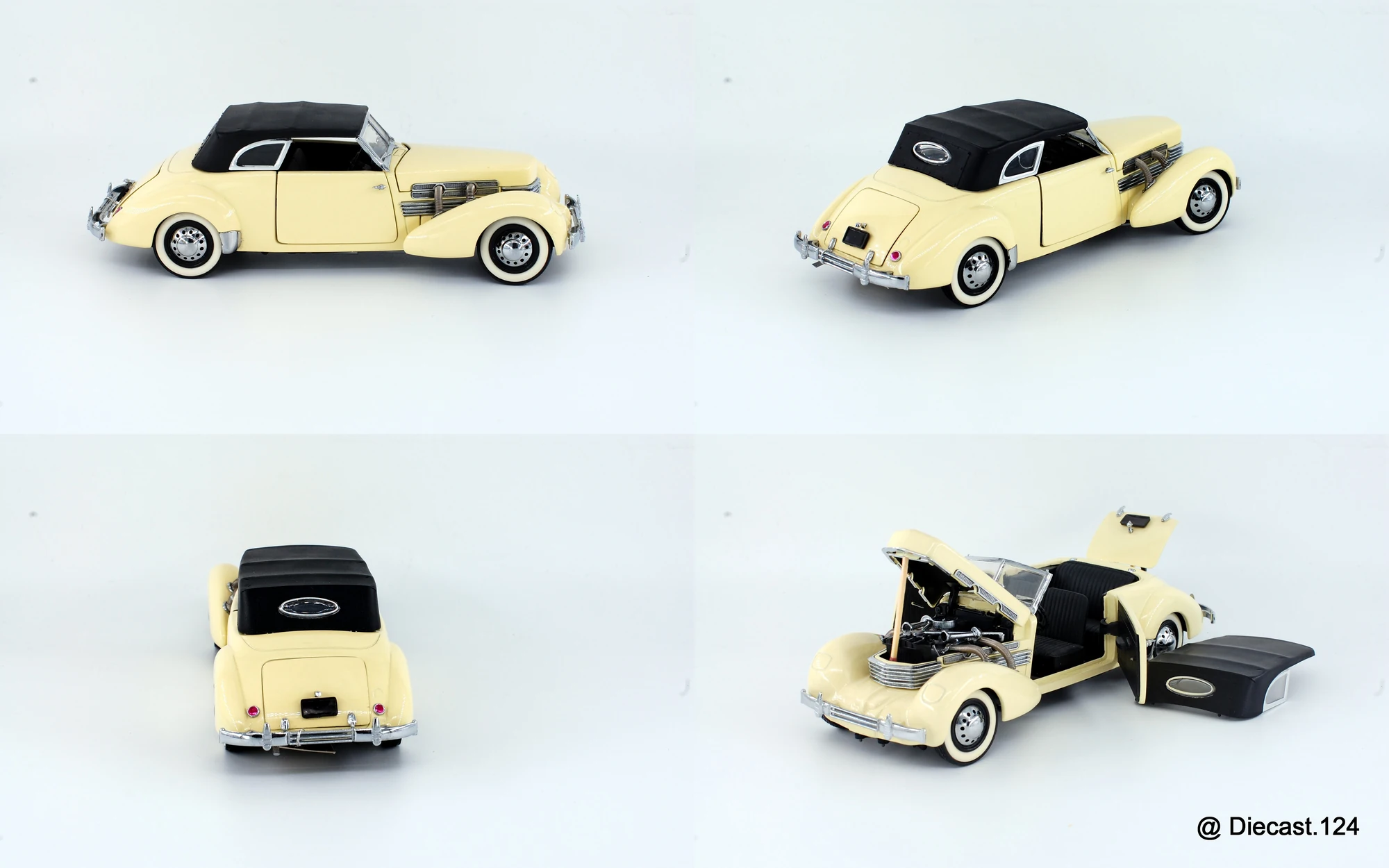 Four views of Cord 812 Convertible Phaeton