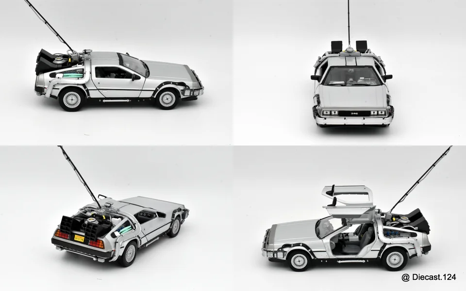 Four views of De Lorean BTF I