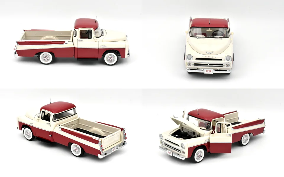 Four views of Dodge Sweptside D100 Pickup