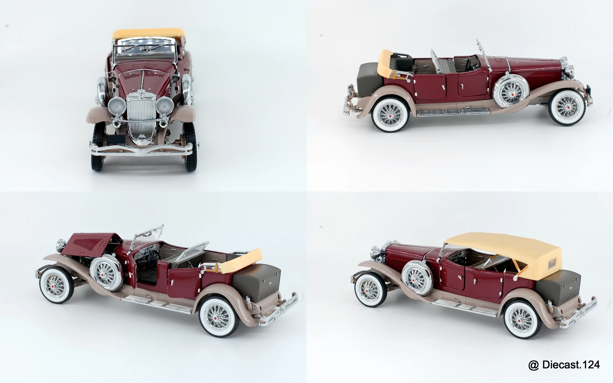 Four views of Duesenberg J Tourster by Derham