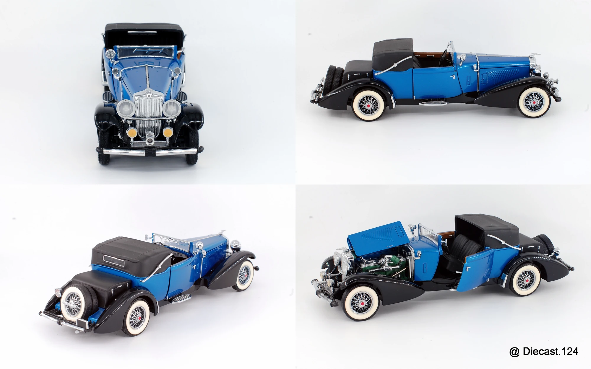 Four views of Duesenberg J Convertible Victoria