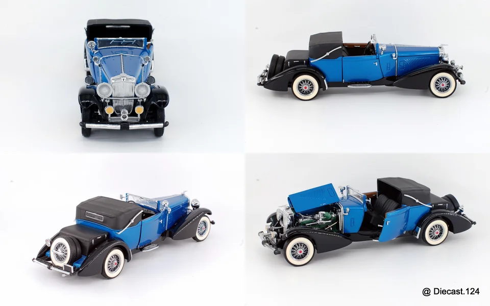 Four views of Duesenberg J Convertible Victoria