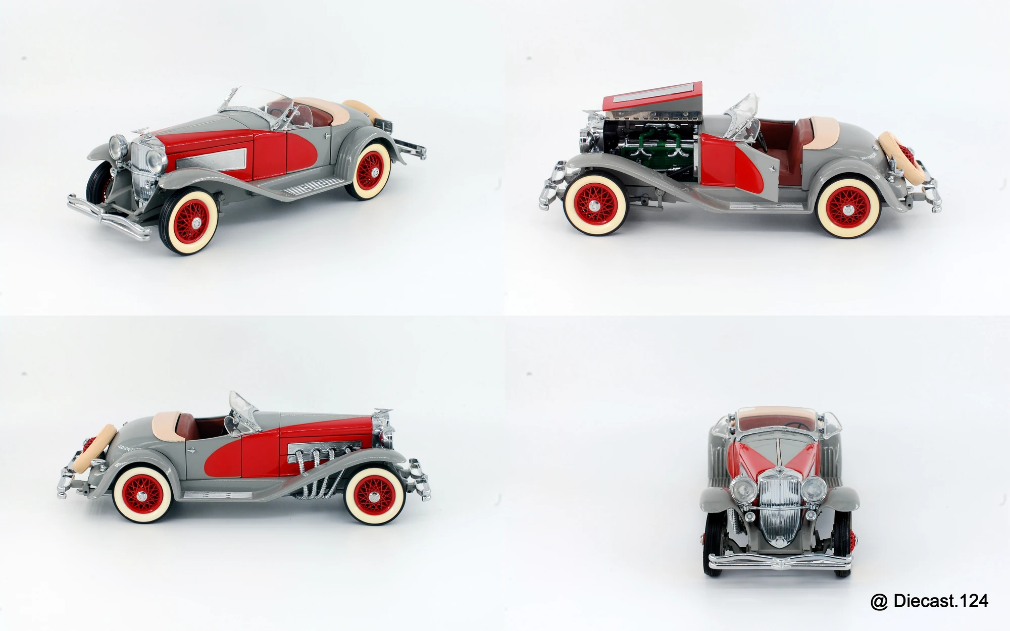 Four views of Duesenberg SSJ Speedster