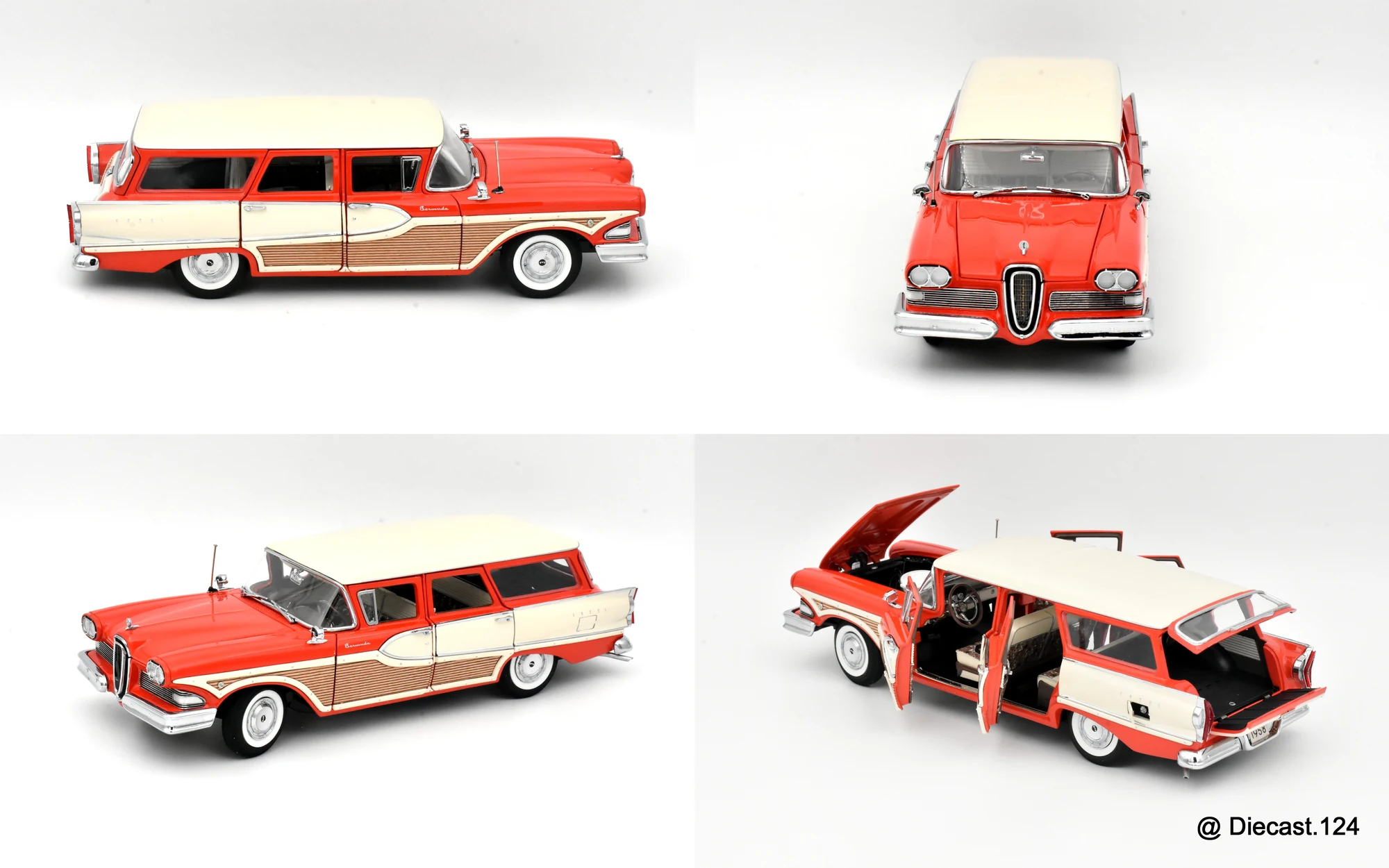 Four views of Edsel Bermuda Station Wagon