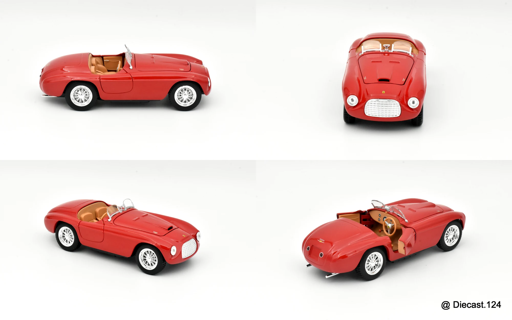 Four views of Ferrari 166MM