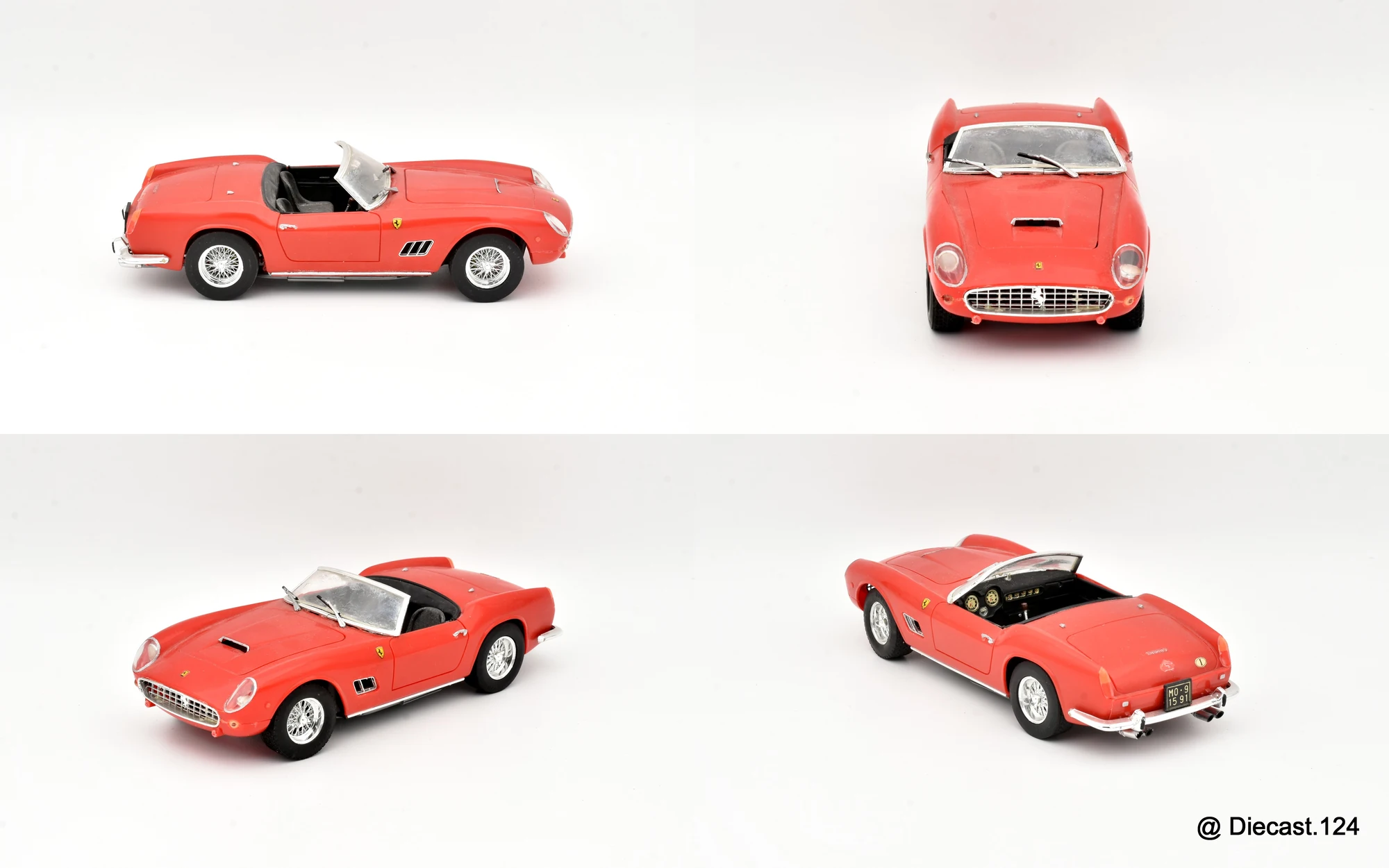 Four views of Ferrari 250 GT California Spyder