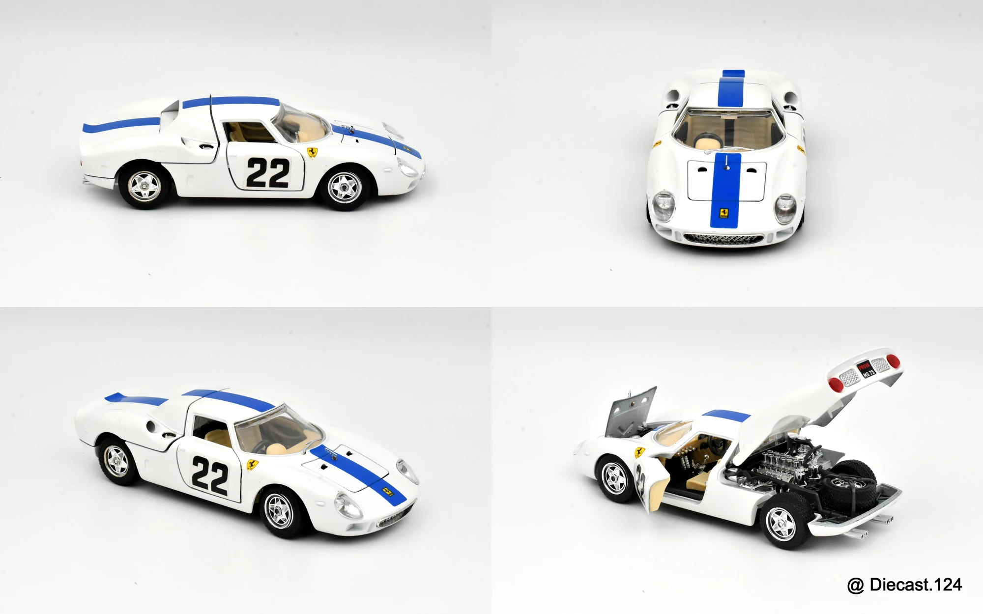 Four views of Ferrari 250 LM Monza