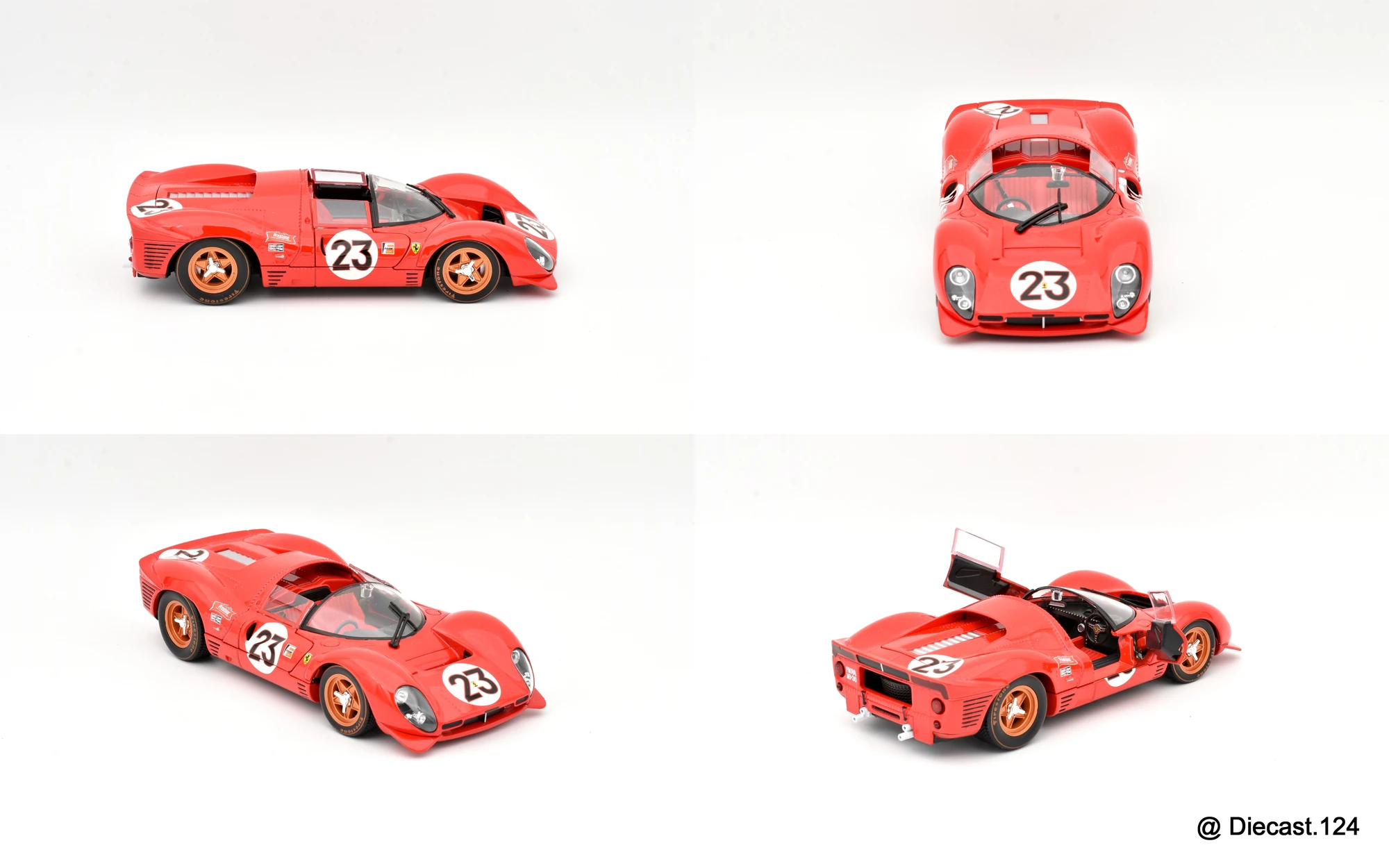Four views of Ferrari 330 P4 Daytona