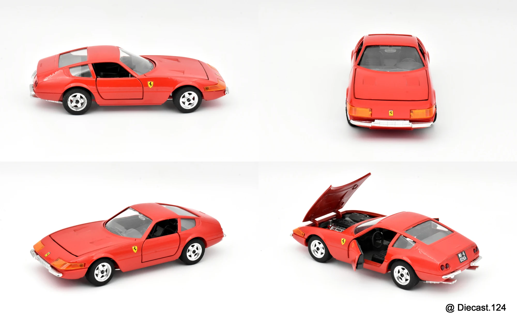 Four views of Ferrari 365 GTB/4 Daytona