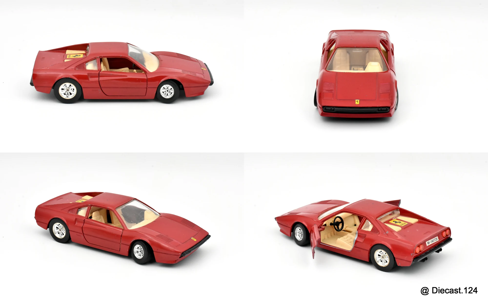 Four views of Ferrari 308 GTB