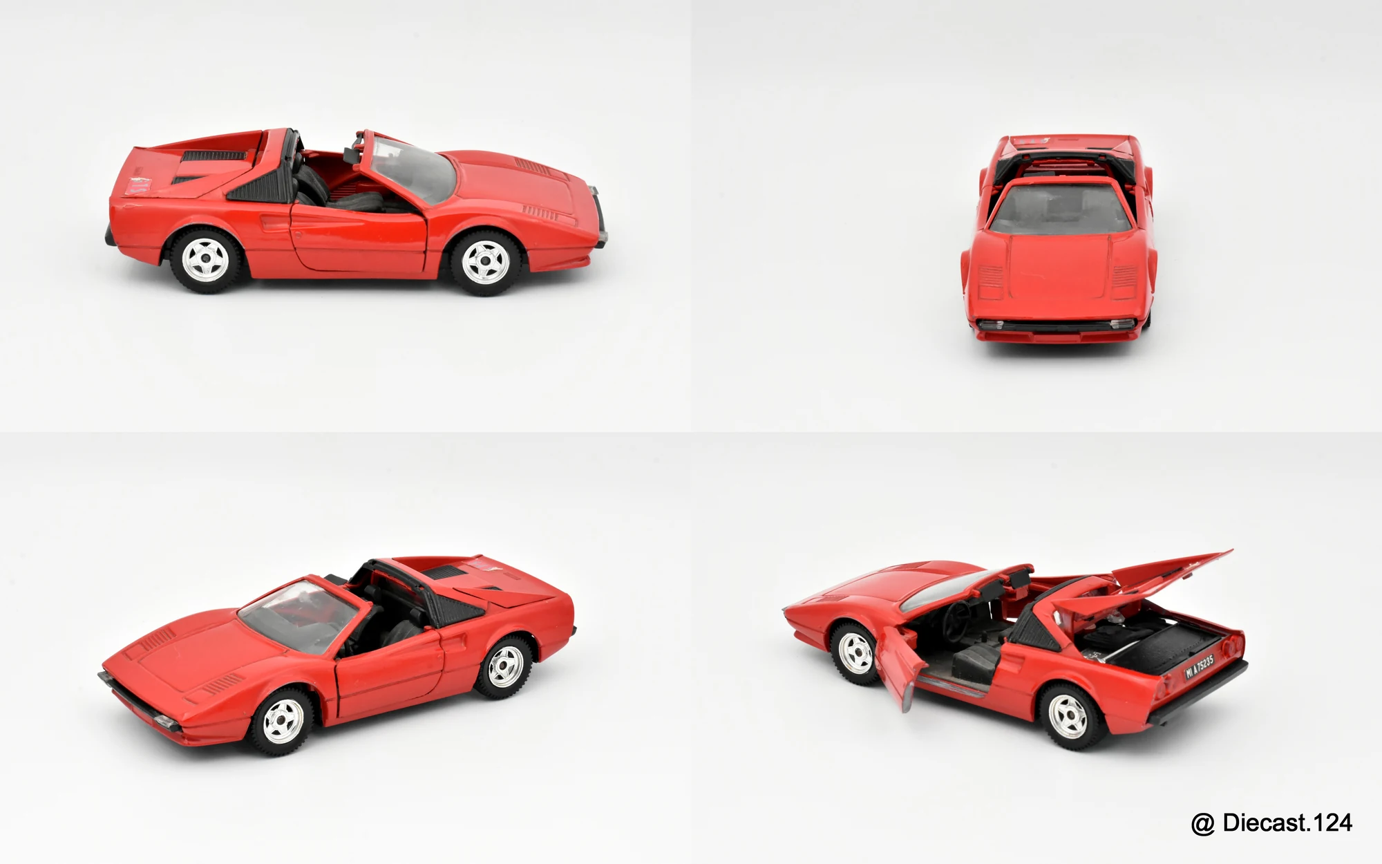 Four views of Ferrari 308 GTS Targa