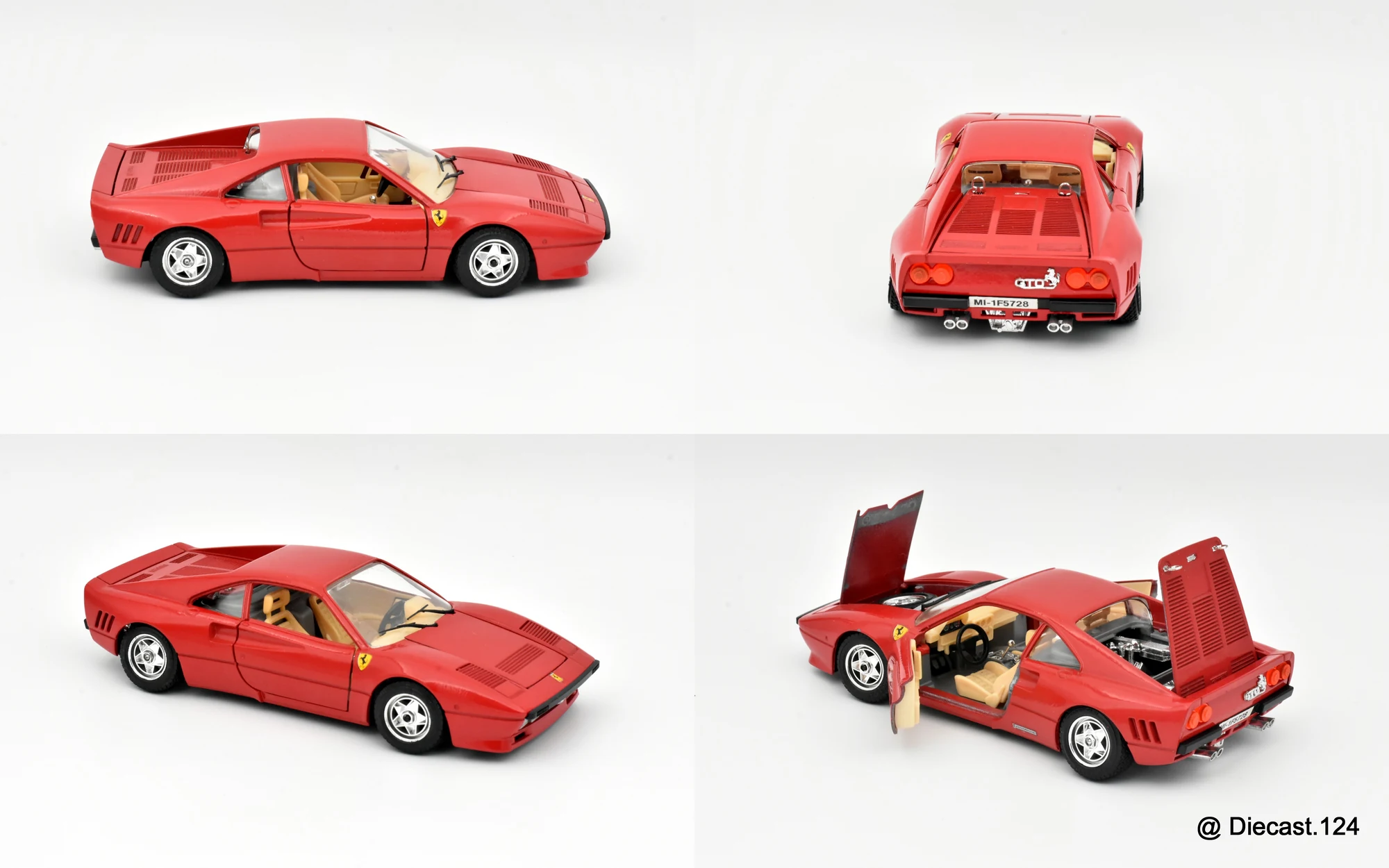 Four views of Ferrari 288 GTO