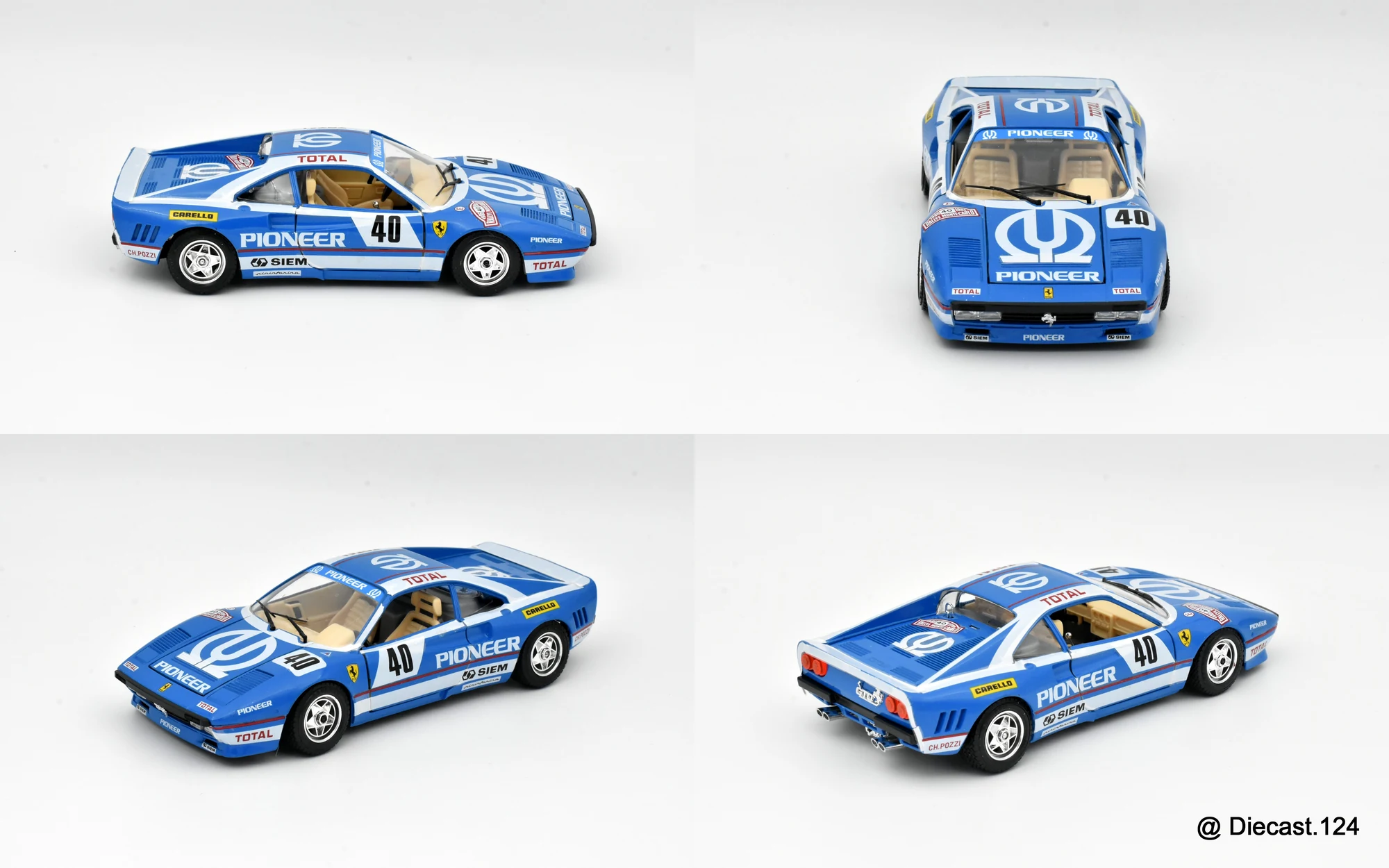 Four views of Ferrari 288 GTO Pioneer
