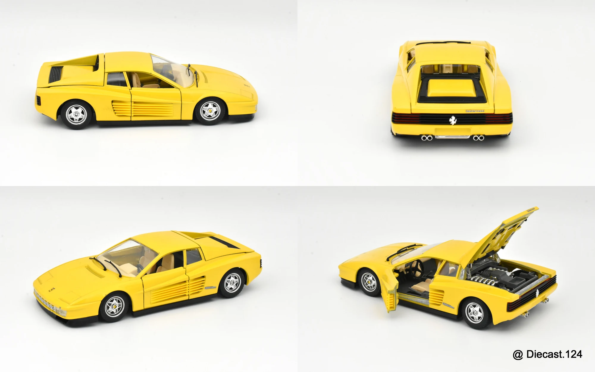 Four views of Ferrari Testarossa