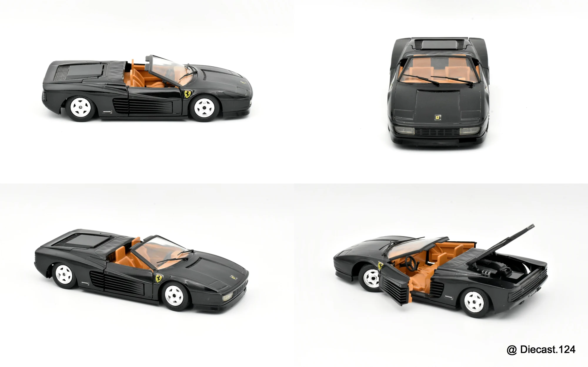 Four views of Ferrari Testarossa Spider