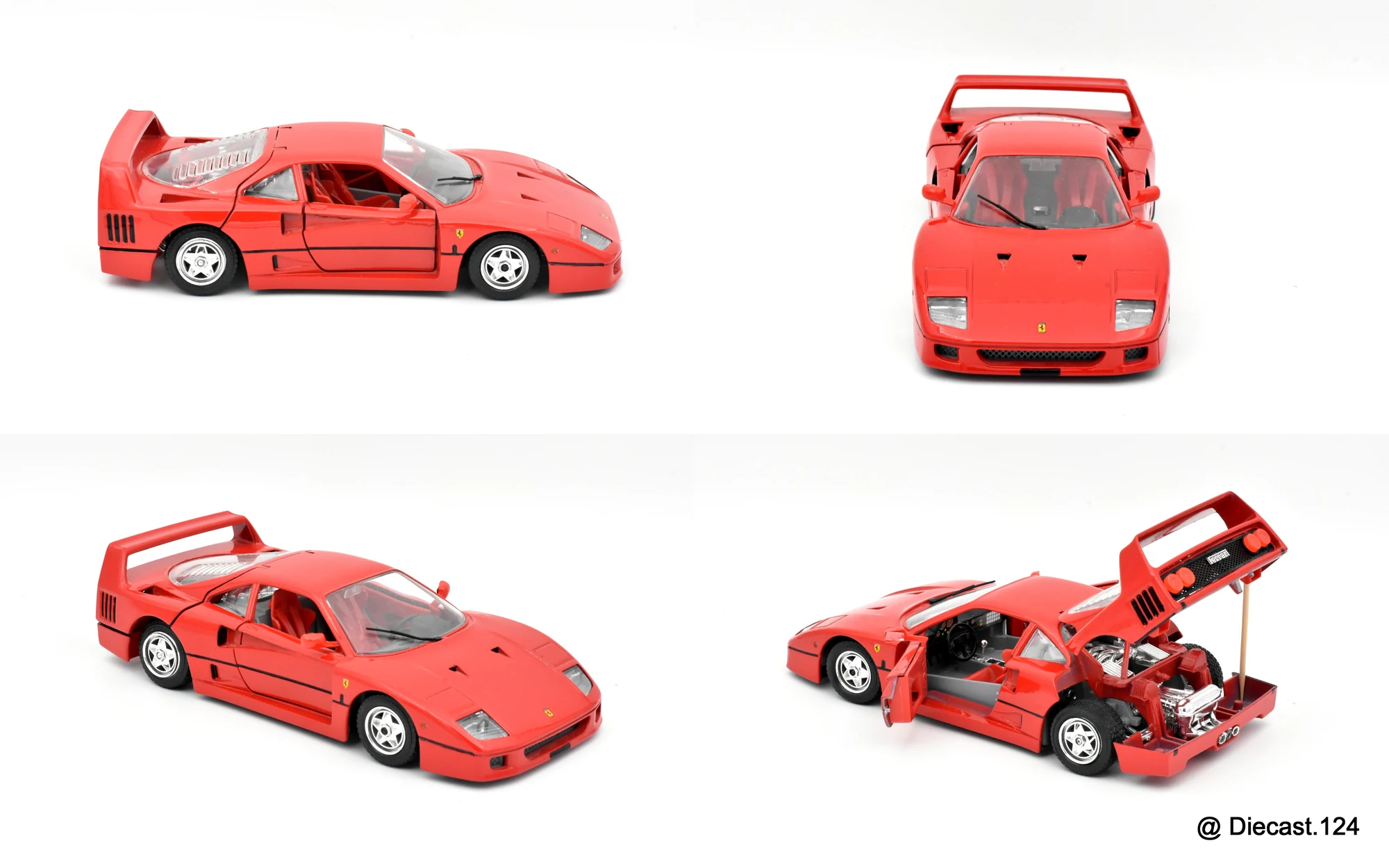 Four views of Ferrari F40