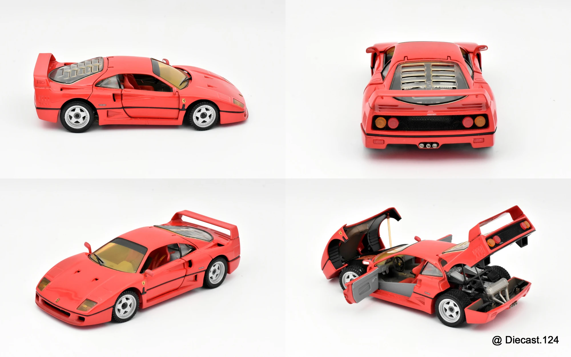 Four views of Ferrari F40