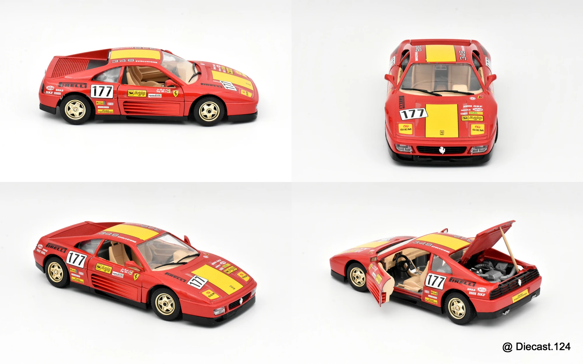 Four views of Ferrari 348 tb