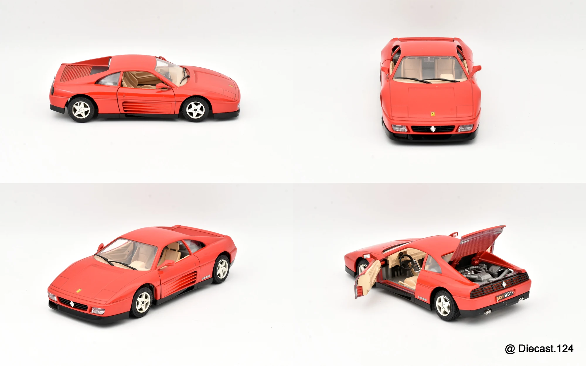 Four views of Ferrari 348 tb