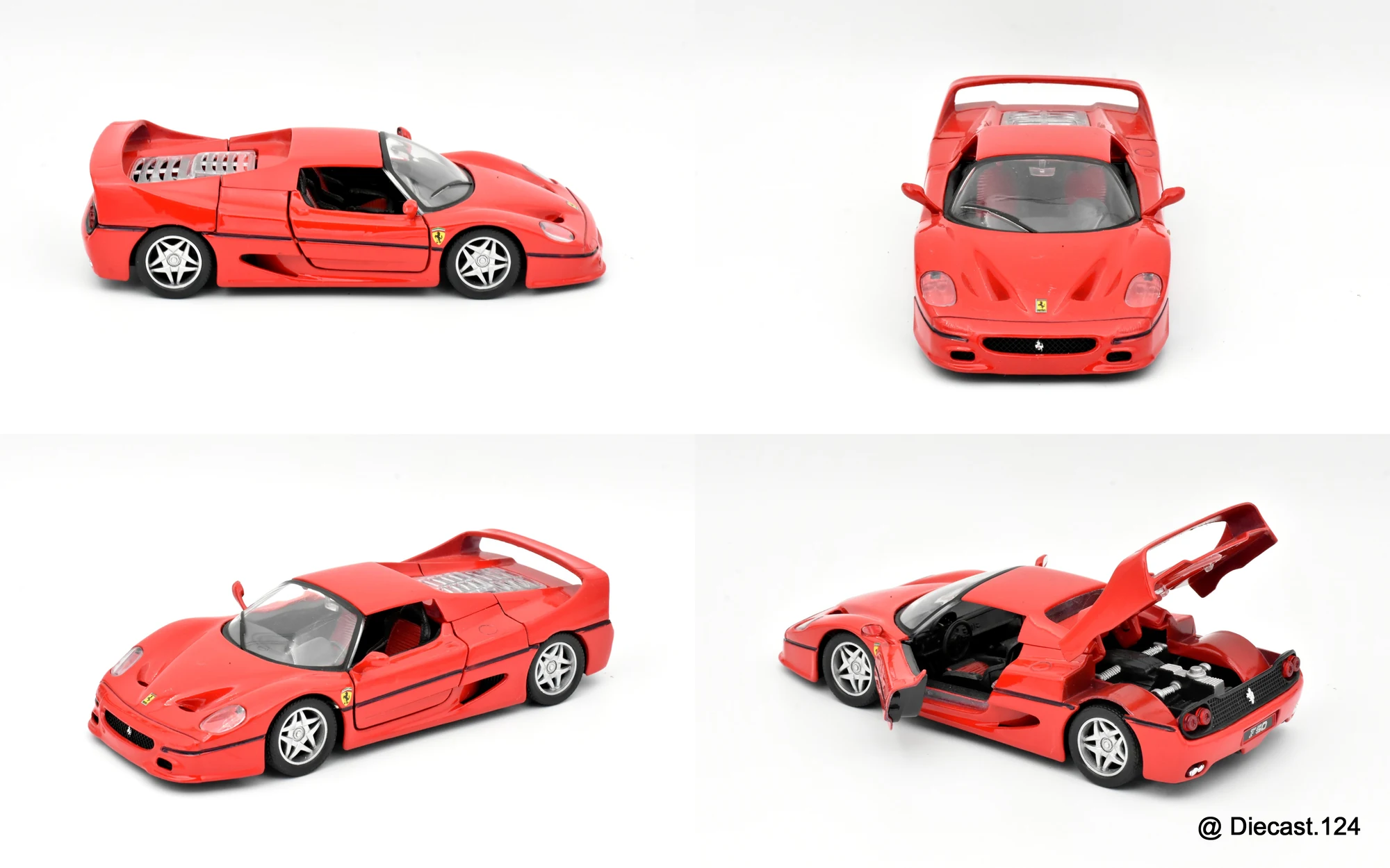 Four views of Ferrari F50