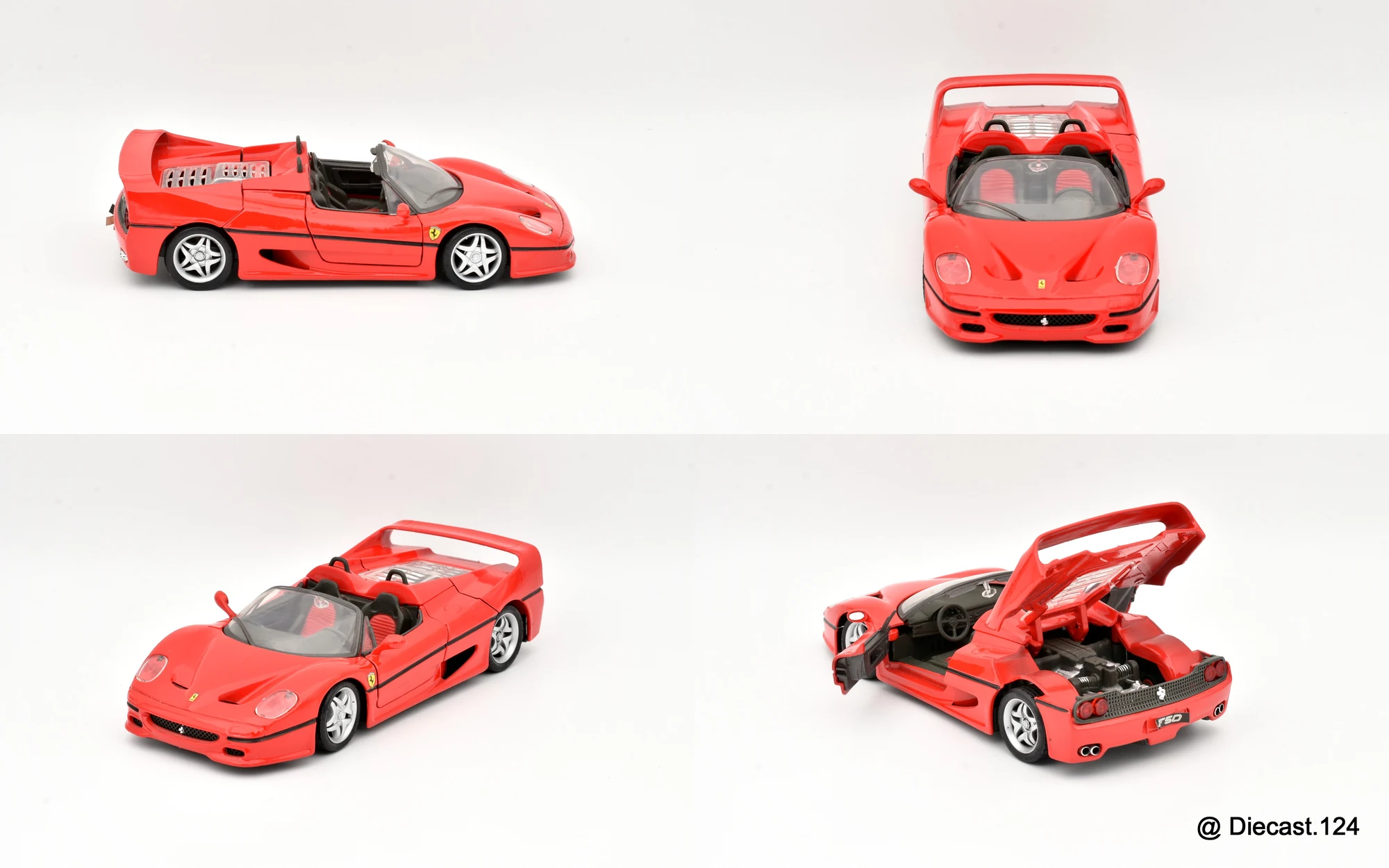 Four views of Ferrari F50 Spider